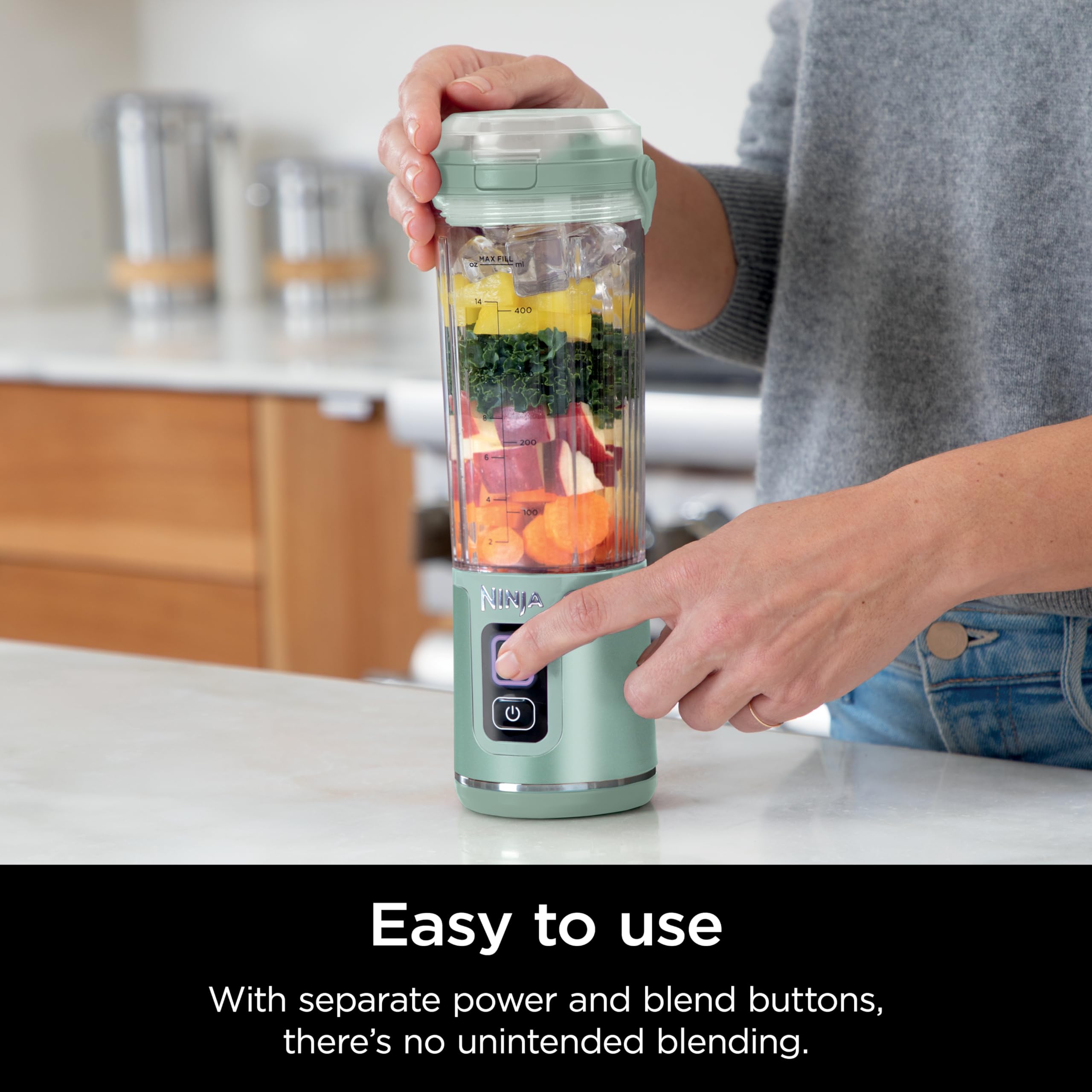 Ninja Blast Portable Blender, Cordless, 18oz. Vessel, Personal Blender For-Shakes and Smoothies, BPA Free, Leakproof-Lid and Sip Spout, USB-C Rechargeable, Dishwasher Safe Parts, Tinted Pink, BC151PK