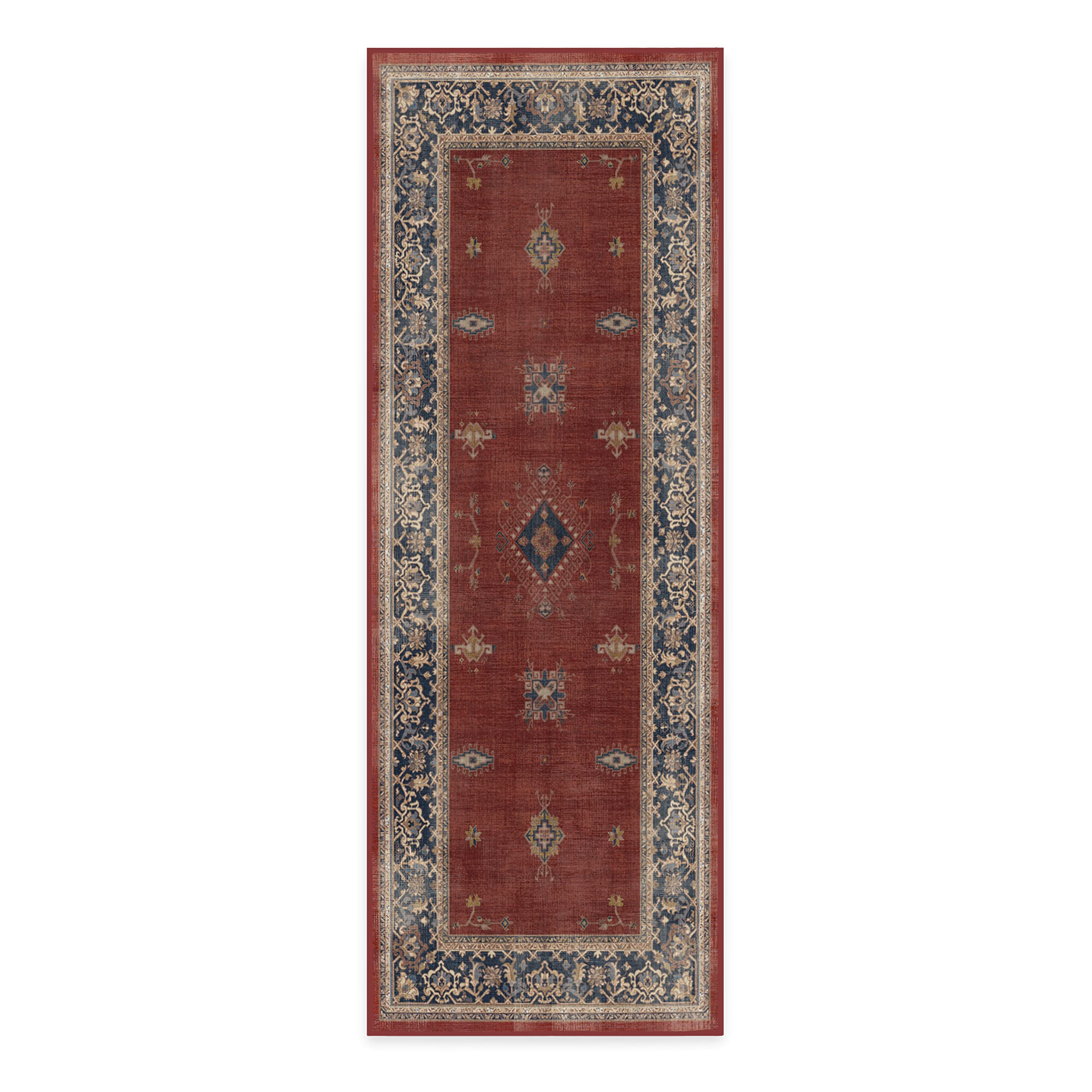 RUGGABLE – Verena Dark Wood – Machine Washable Runner Rug – Pet & Child Friendly – Stain & Water Resistant – Non-Slip – 2.5&