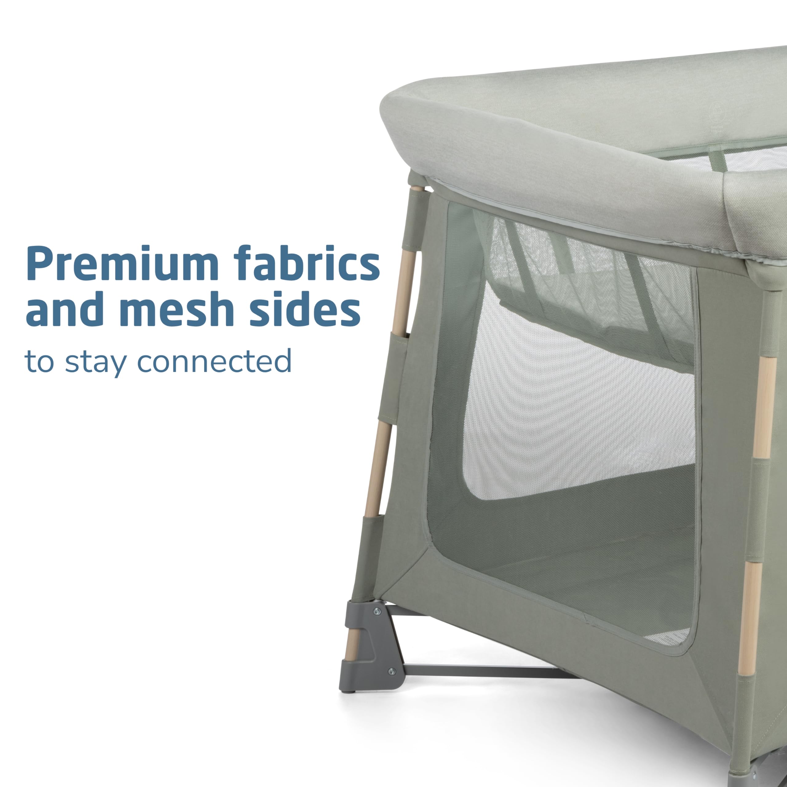 Maxi-Cosi Swift Baby Playpen with Mat, Baby Play Yards, Pack and Play with Bassinet - Portable Playpen for Babies and Toddlers, Classic Oat