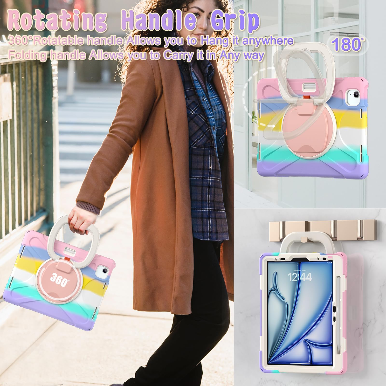 SCSVPN for iPad Air 11 Inch Case 2024 M2(6th Gen), iPad Air 5th/4th Generation Case 10.9&