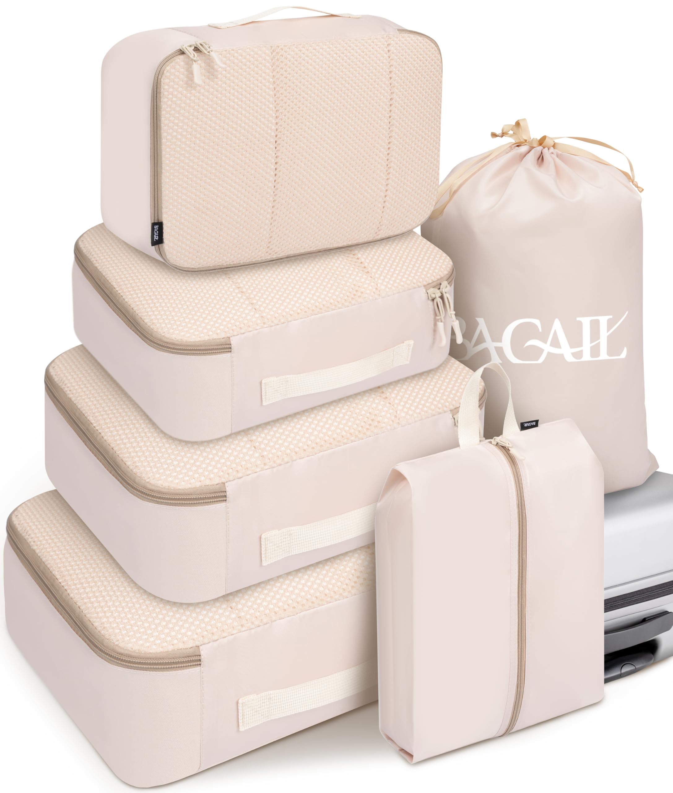BAGAIL 8 Set Packing Cubes Luggage Packing Organizers for Travel Accessories