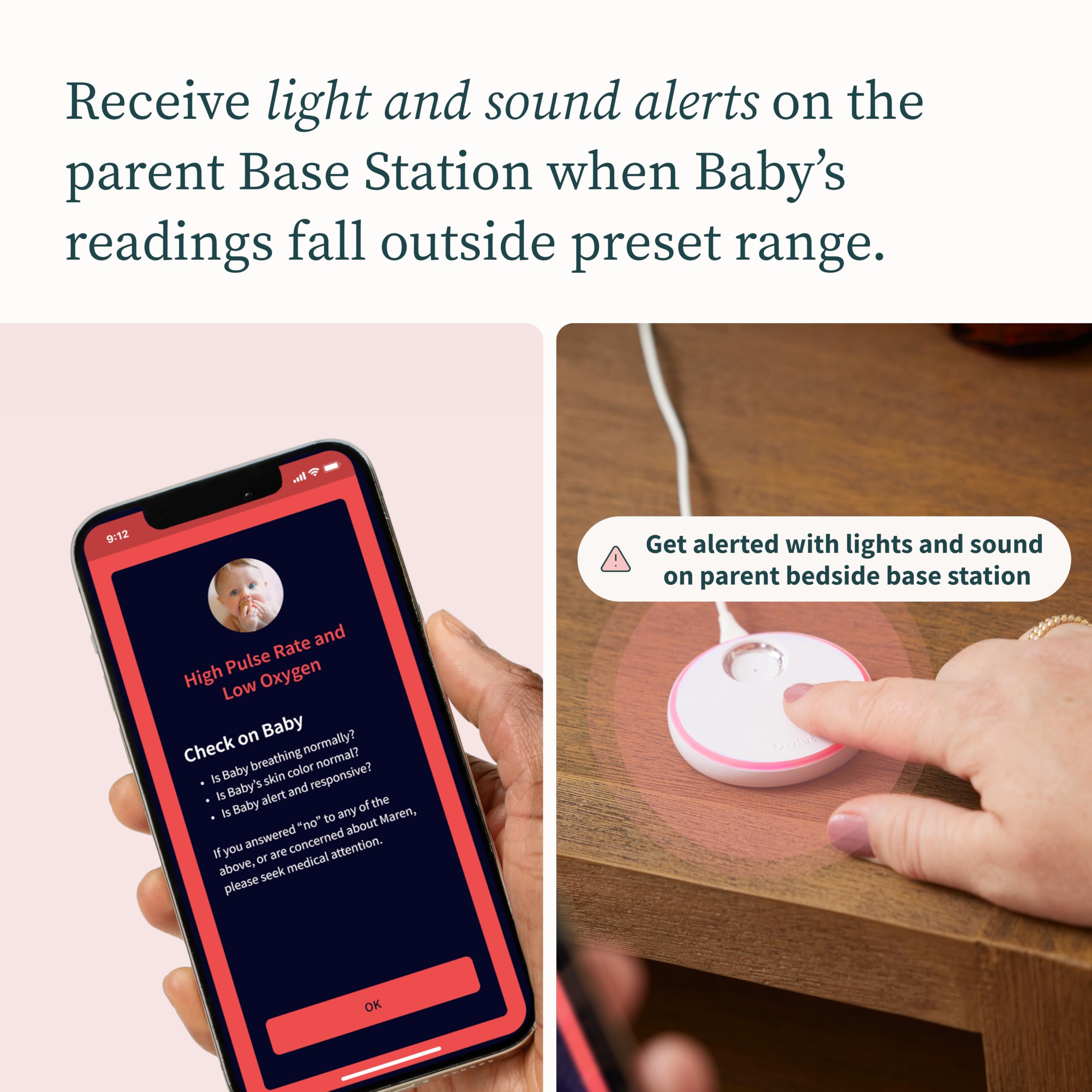 Owlet Dream Sock® - FDA-Cleared Smart Baby Monitor - Track Live Pulse (Heart) Rate, Oxygen In Infants - Receive Notifications - Bedtime Blue