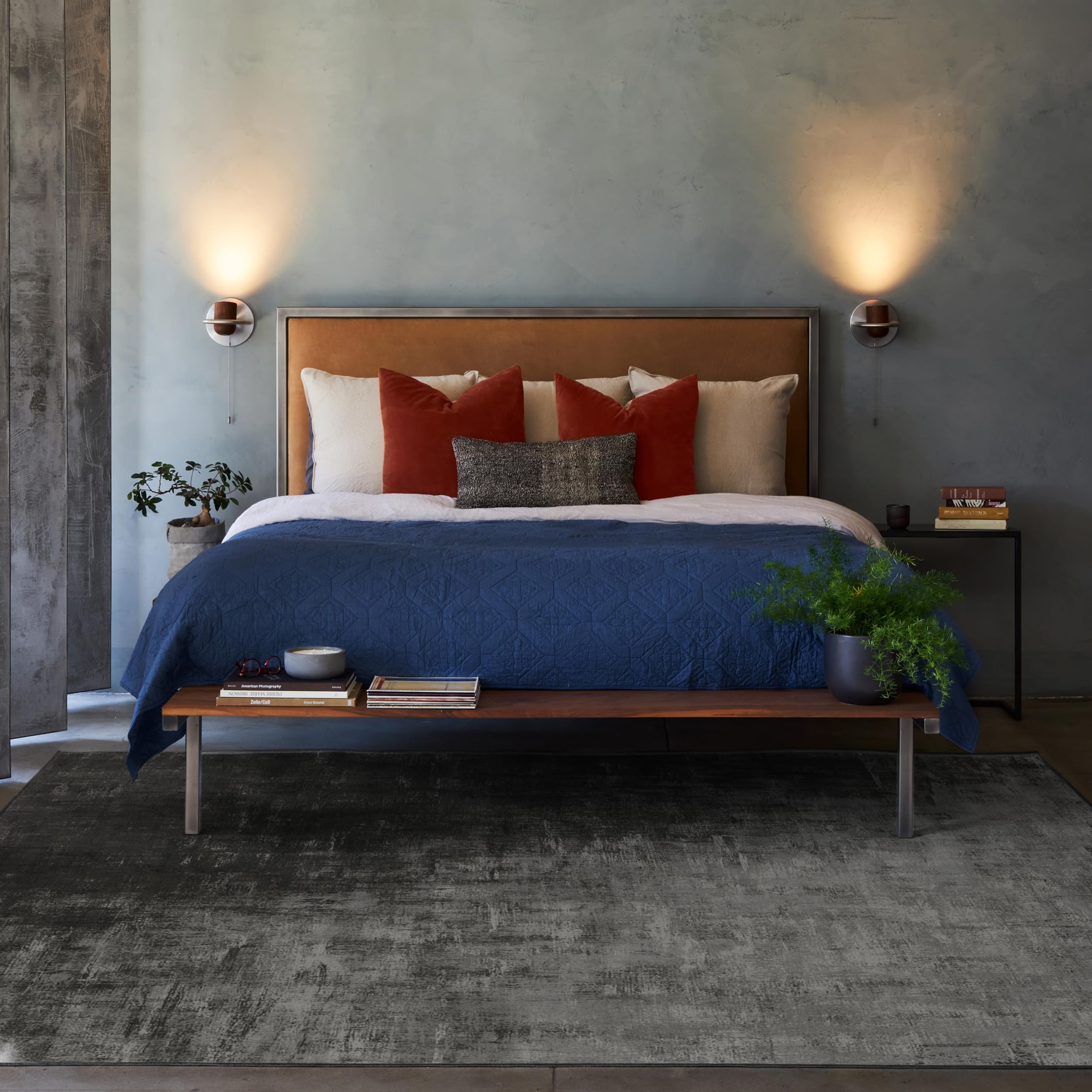 RUGGABLE Impasto Washable Rug - Perfect Modern Area Rug for Living Room Bedroom Kitchen - Non-Slip, Pet & Child Friendly, Stain & Water Resistant - Durable - Sage Green 3&