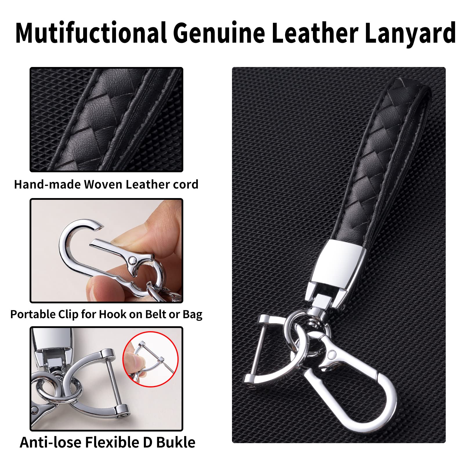 Compatible with VW Volkswagen Key Fob Cover with Leather Lanyard, Car Key Case Shell Protection for Volkswagen Tiguan Atlas Jetta Passat Golf Alltrack Smart Remote Control,Green