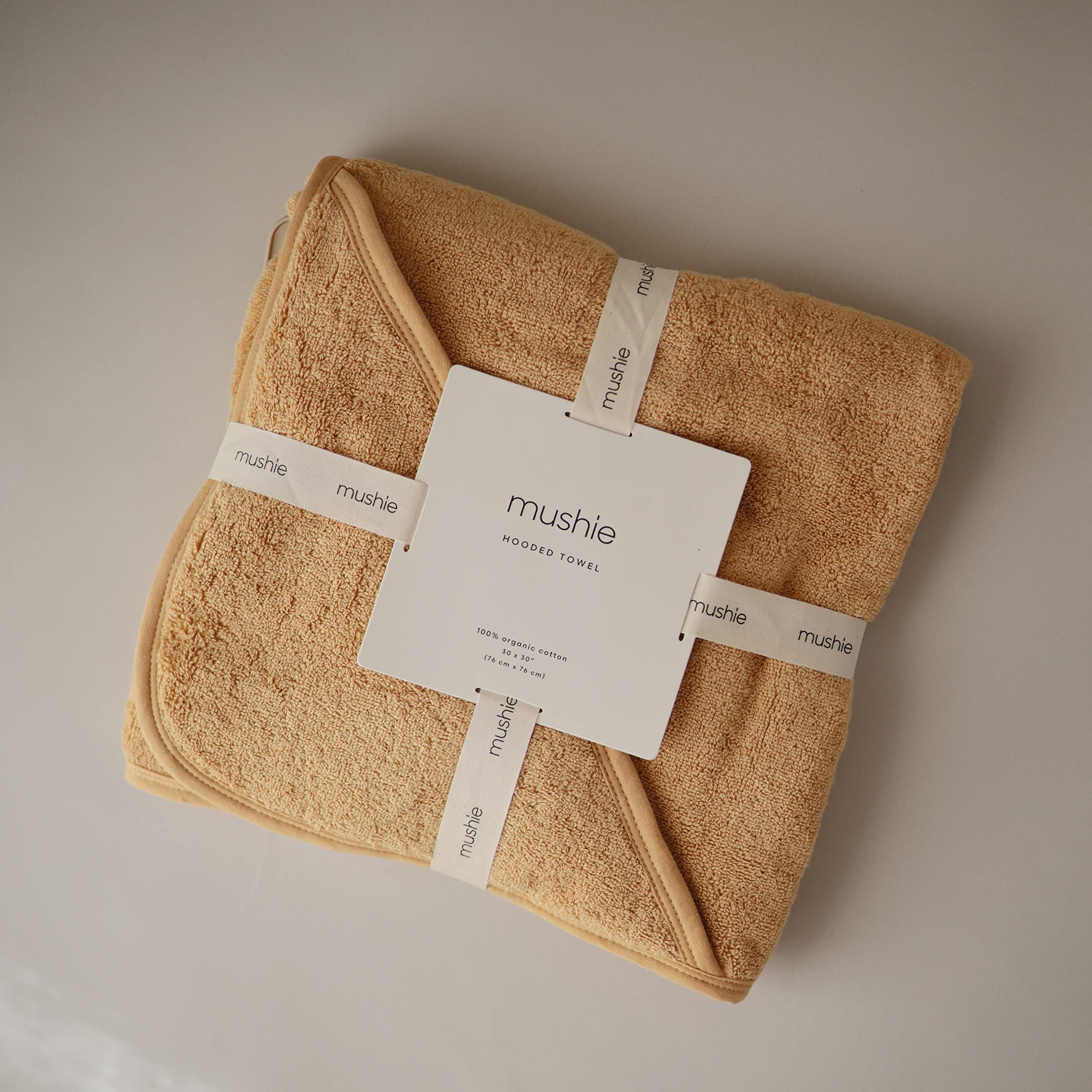 mushie Baby Hooded Towel | Organic Cotton (Moss)