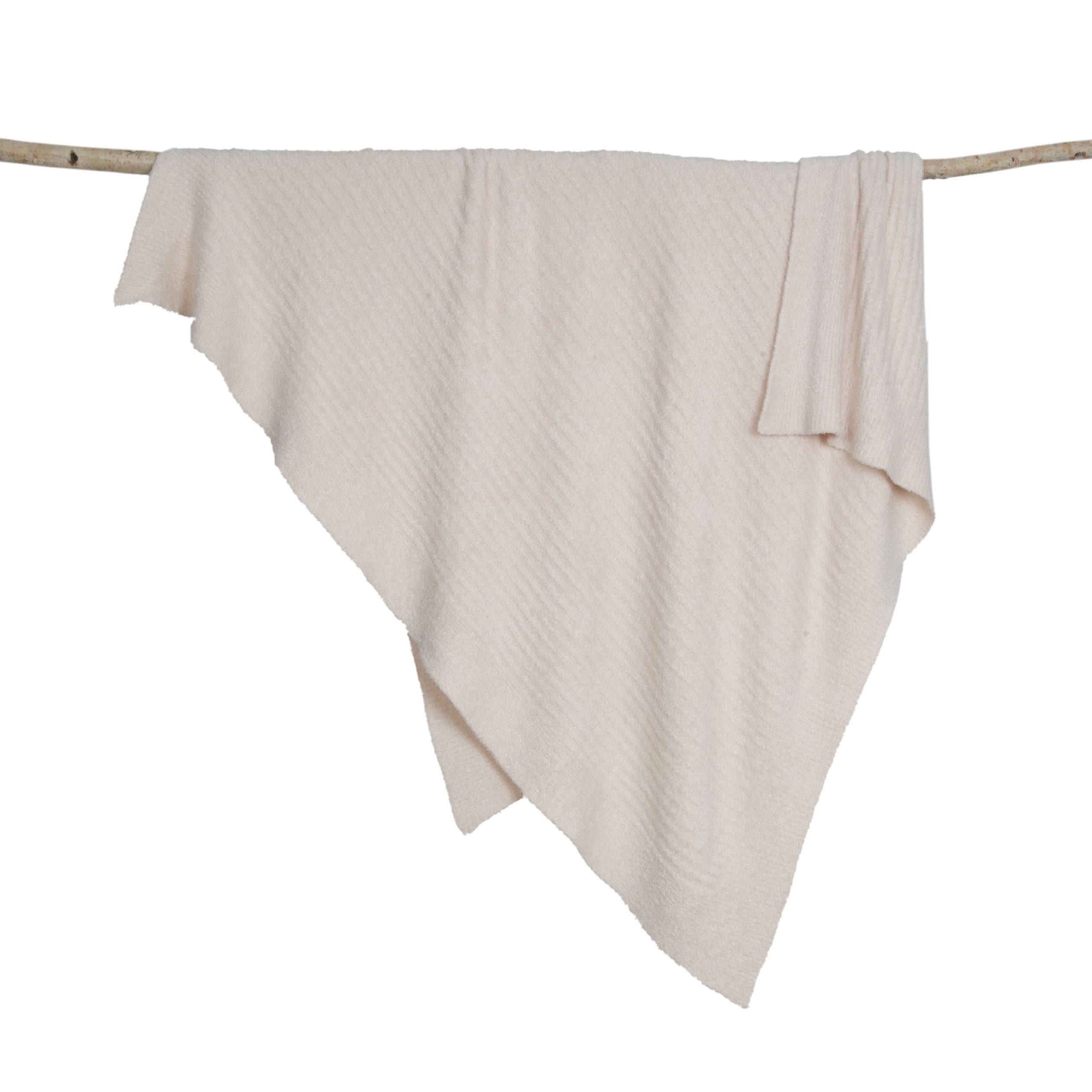 Barefoot Dreams CozyChic Lite Baby Receiving Blanket, Moonbeam, 30"x30"
