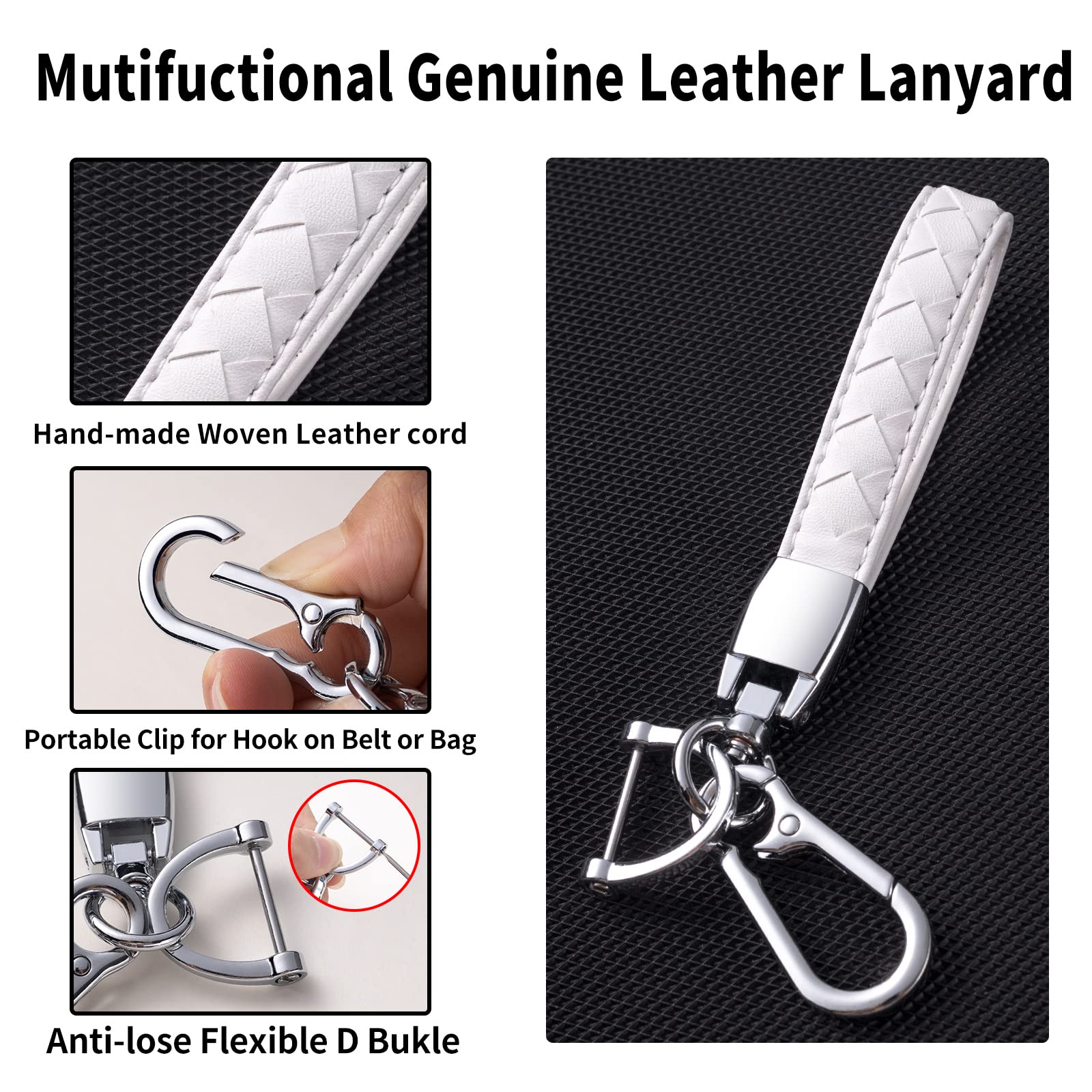 Compatible with VW Volkswagen Key Fob Cover with Leather Lanyard, Car Key Case Shell Protection for Volkswagen Tiguan Atlas Jetta Passat Golf Alltrack Smart Remote Control,Green