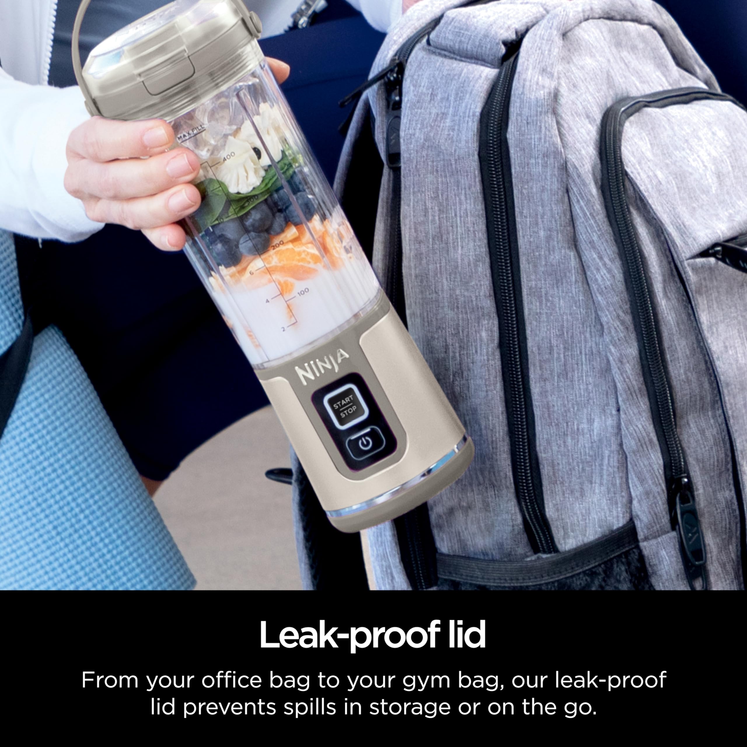 Ninja Blast Portable Blender, Cordless, 18oz. Vessel, Personal Blender For-Shakes and Smoothies, BPA Free, Leakproof-Lid and Sip Spout, USB-C Rechargeable, Dishwasher Safe Parts, Tinted Pink, BC151PK