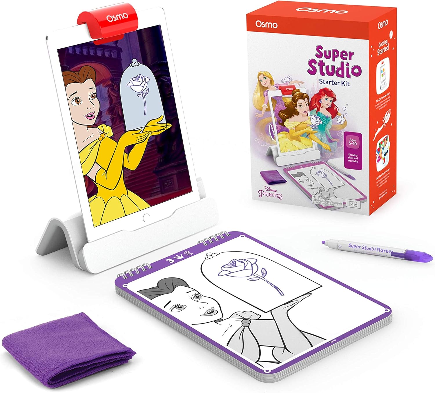 Osmo - Super Studio Disney Princess Starter Kit for iPad - Ages 5-11 - Drawing Activities - (Osmo iPad Base Included)