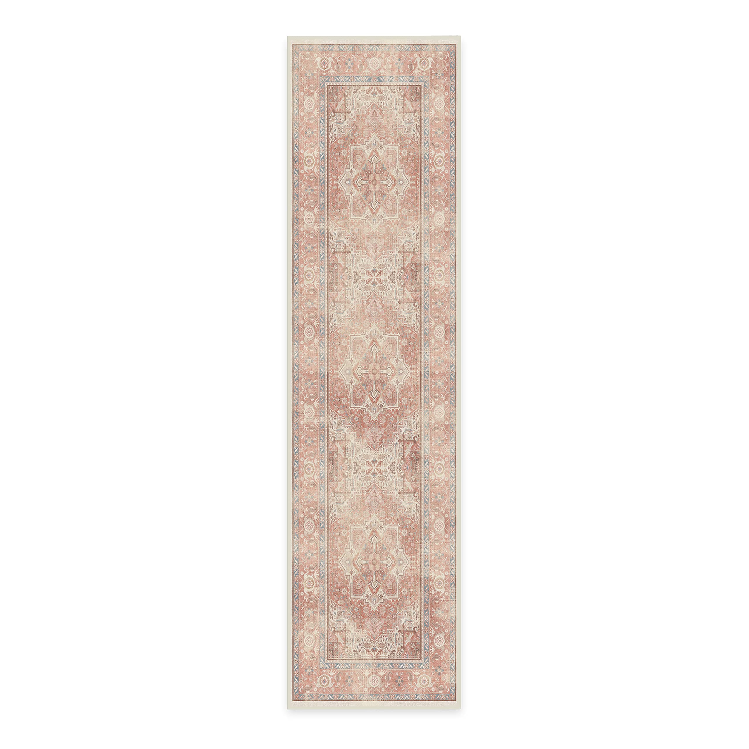 RUGGABLE Kamran Washable Rug - Perfect Vintage Area Rug for Living Room Bedroom Kitchen - Pet & Child Friendly - Stain & Water Resistant - Hazel 5&