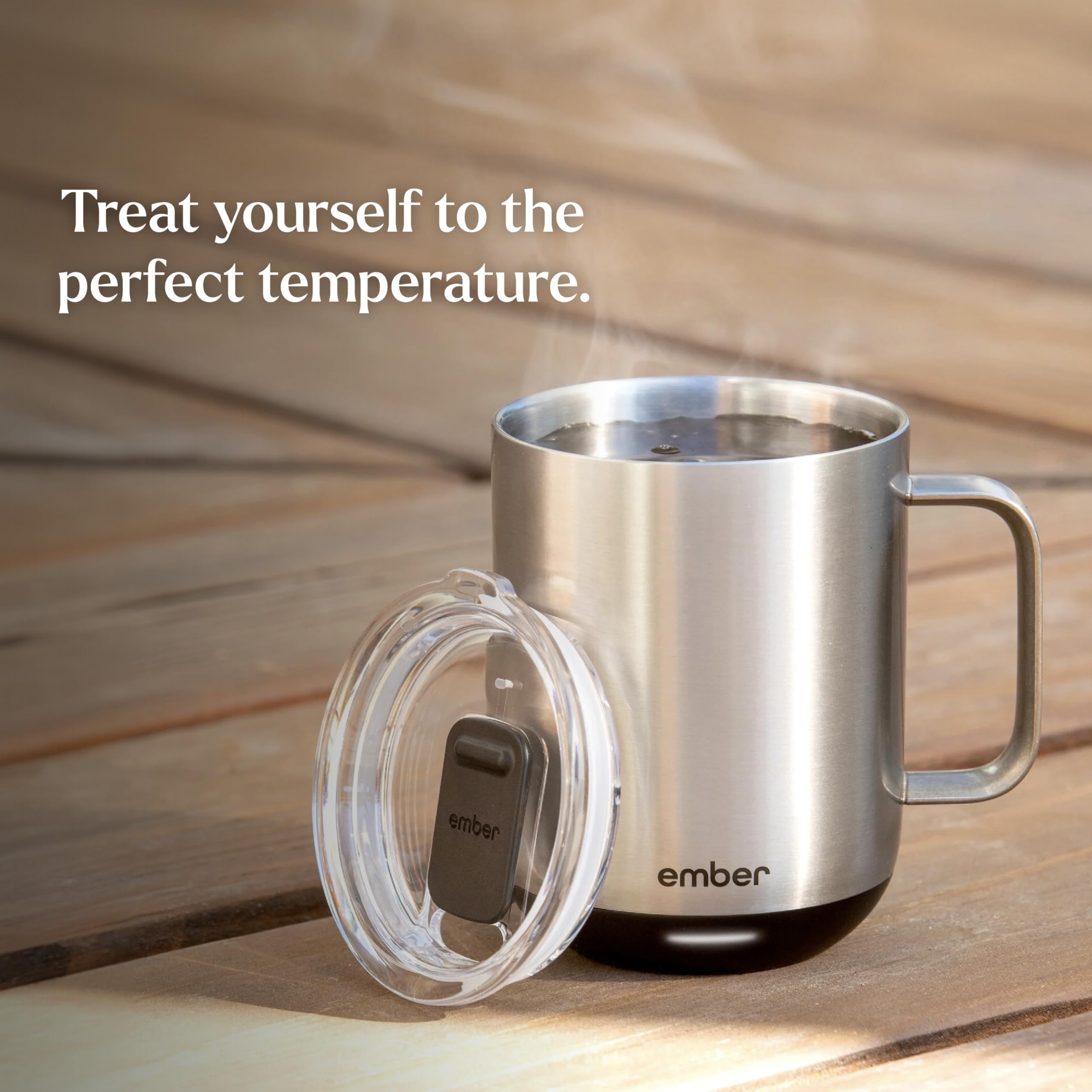 Ember Temperature Control Smart Mug 2, 14 Oz, App-Controlled Heated Coffee Mug with 80 Min Battery Life and Improved Design, White