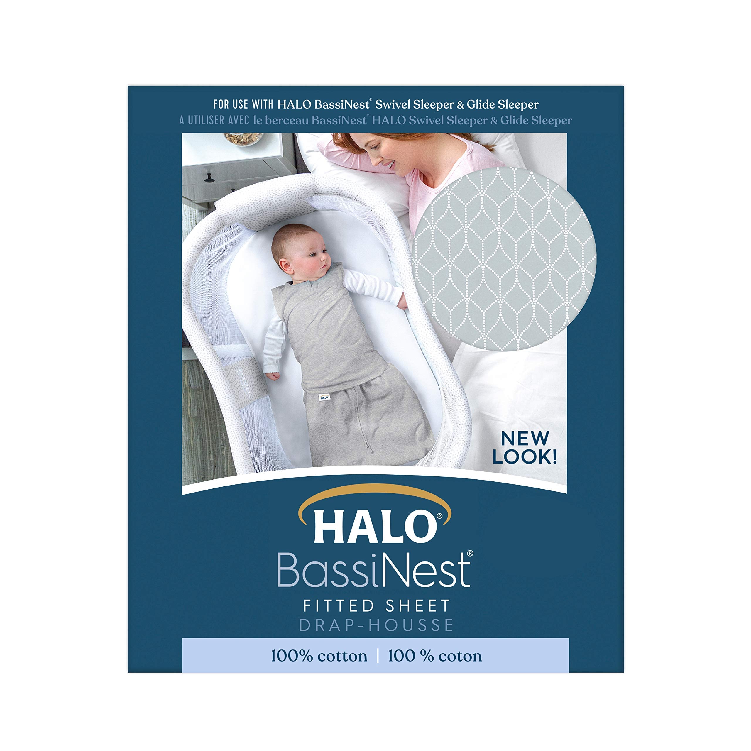 HALO Bassinest Fitted Sheet, Nautical Net