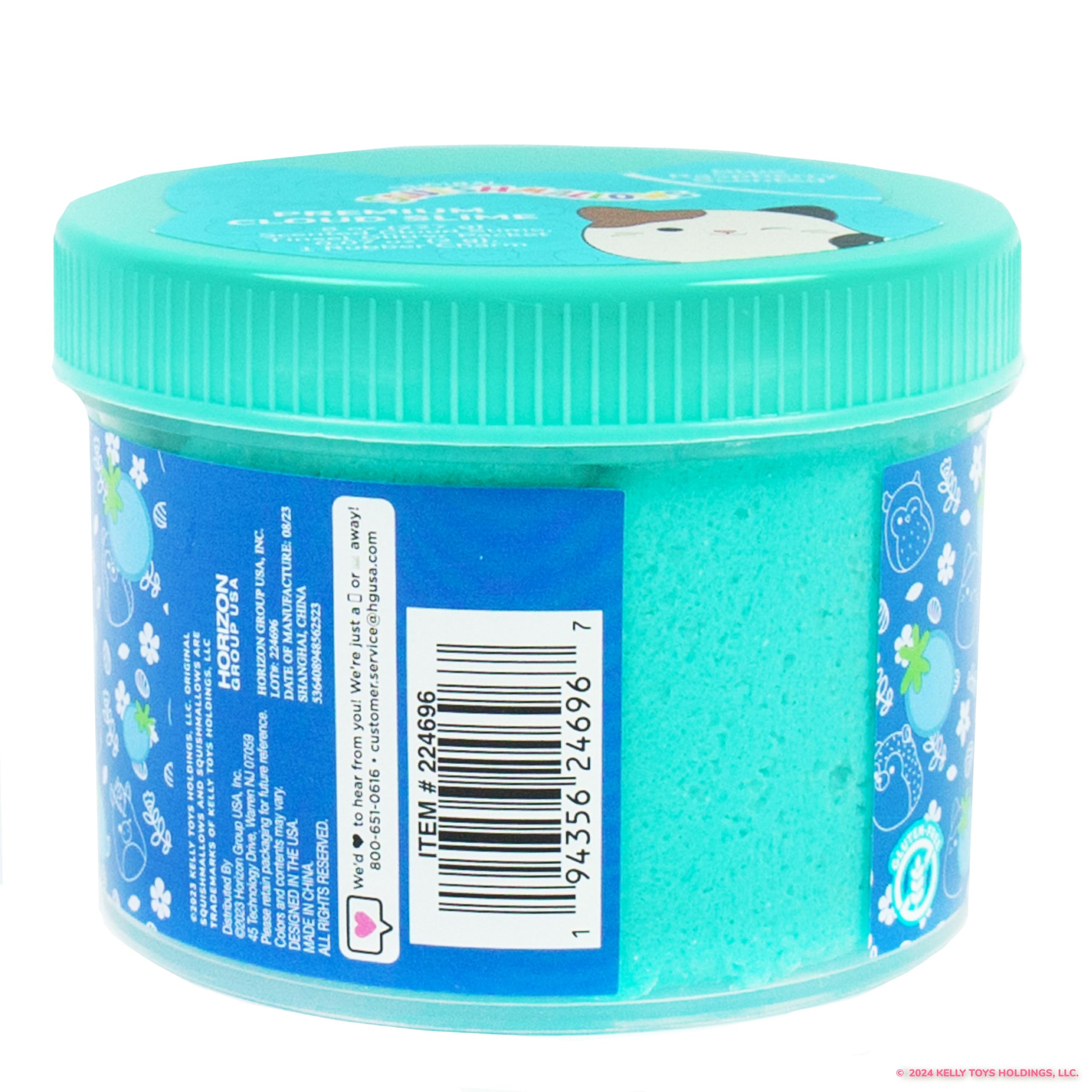 Original Squishmallows Winston The Owl Premium Scented Slime, Blue Raspberry Scented, 8 oz. Slime, 2 Fun Slime Add Ins, Pre-Made Slime for Kids, Great 6 Year Old Toys, Super Soft Squishy Toy