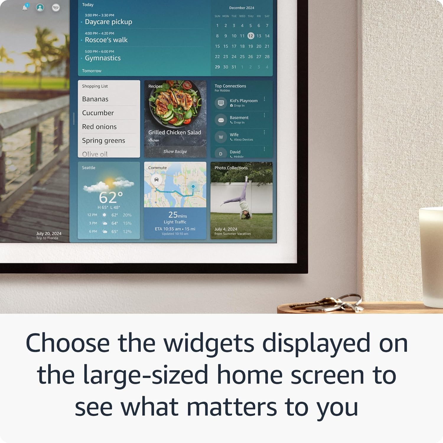 All-new Amazon Echo Show 15 | A stunning HD 15.6" smart kitchen TV for home organization with Alexa