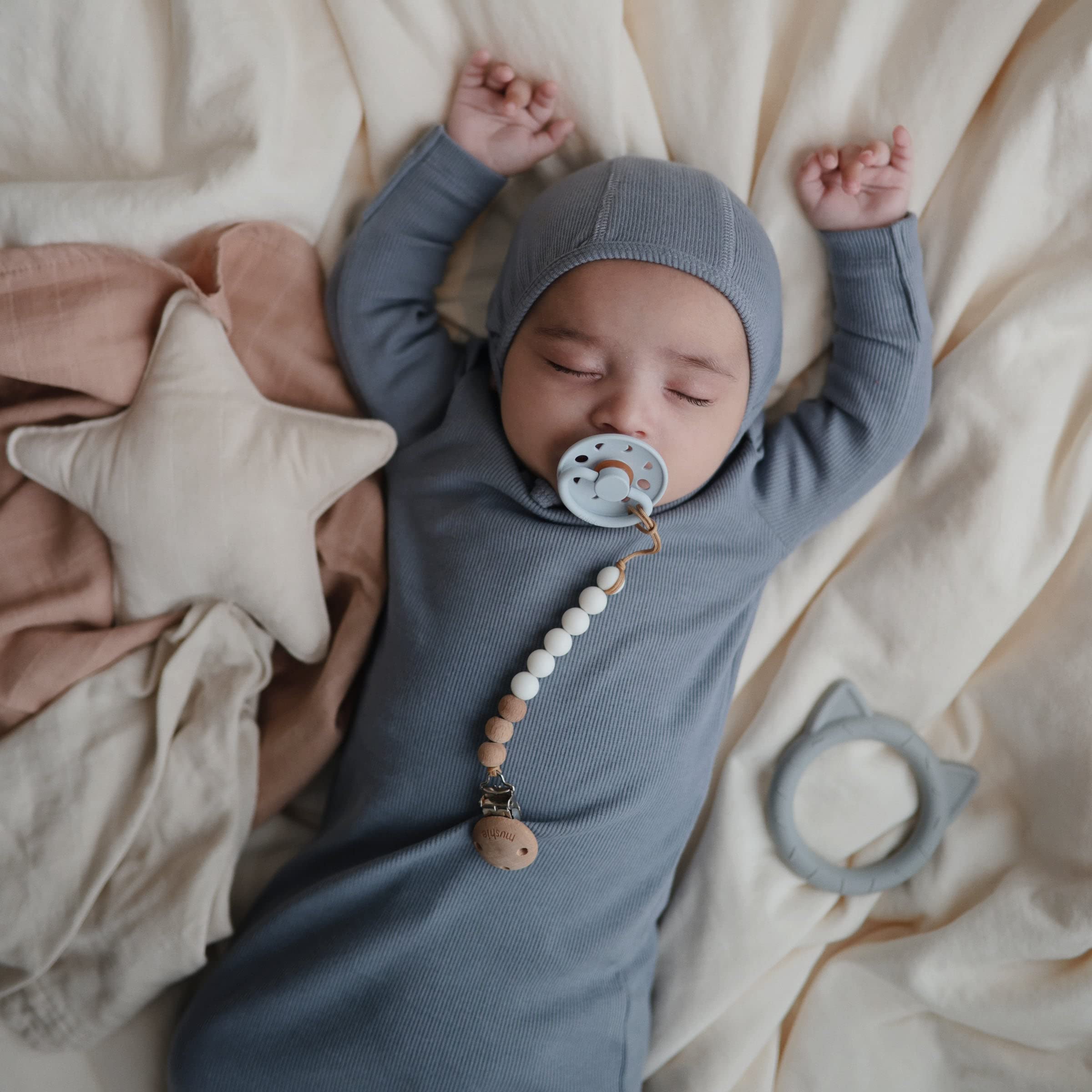 mushie Silicone Baby Teether Toy | Bunny