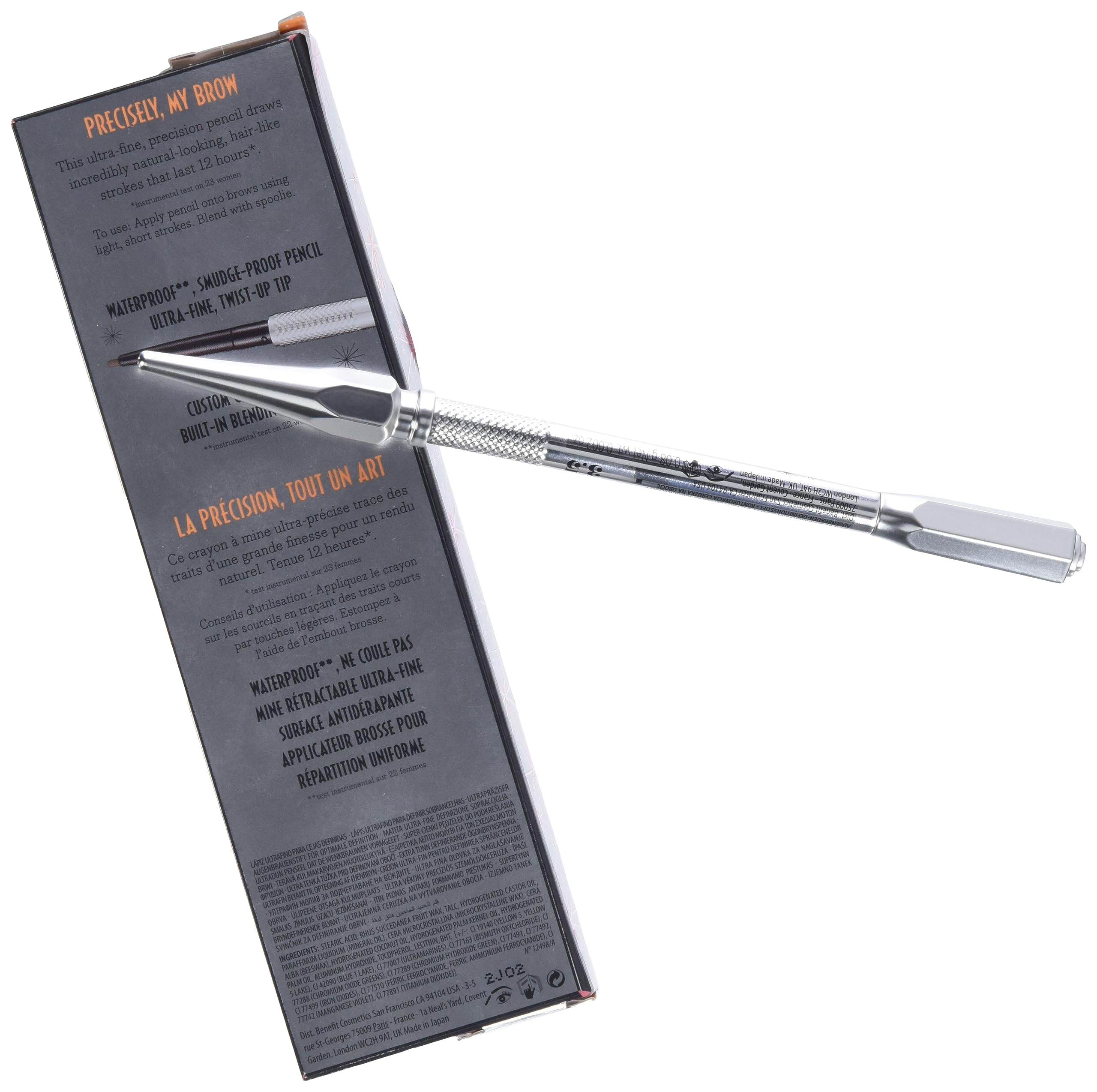 Benefit Precisely My Brow Pencil Ultra Fine Brow Defining, No. 4, Medium, 0.002 Ounce