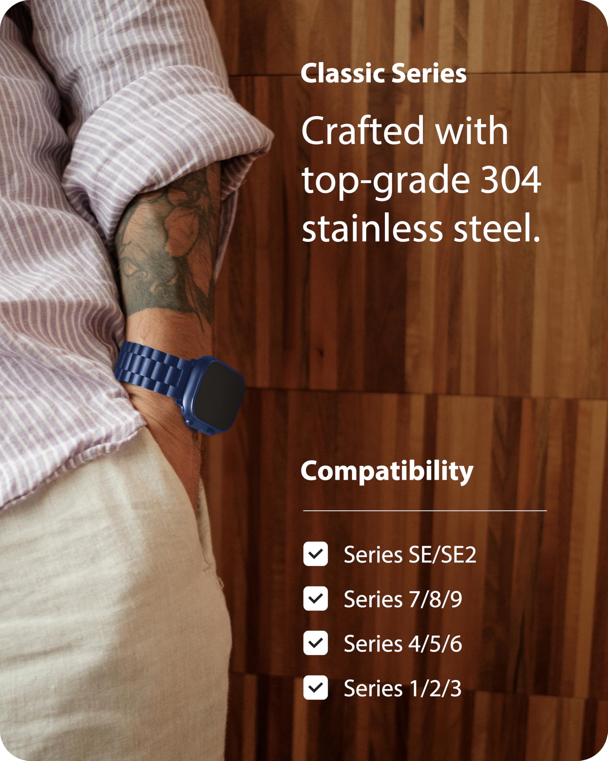 Fullmosa Compatible with Apple Watch Band 49mm 45mm 44mm 42mm 41mm 40mm 38mm, Stainless Steel iWatch Band with Case Compatible for Apple Watch Ultra 2 Ultra Series 10 9 8 7 6 5 4 3 2 1&iWatch SE