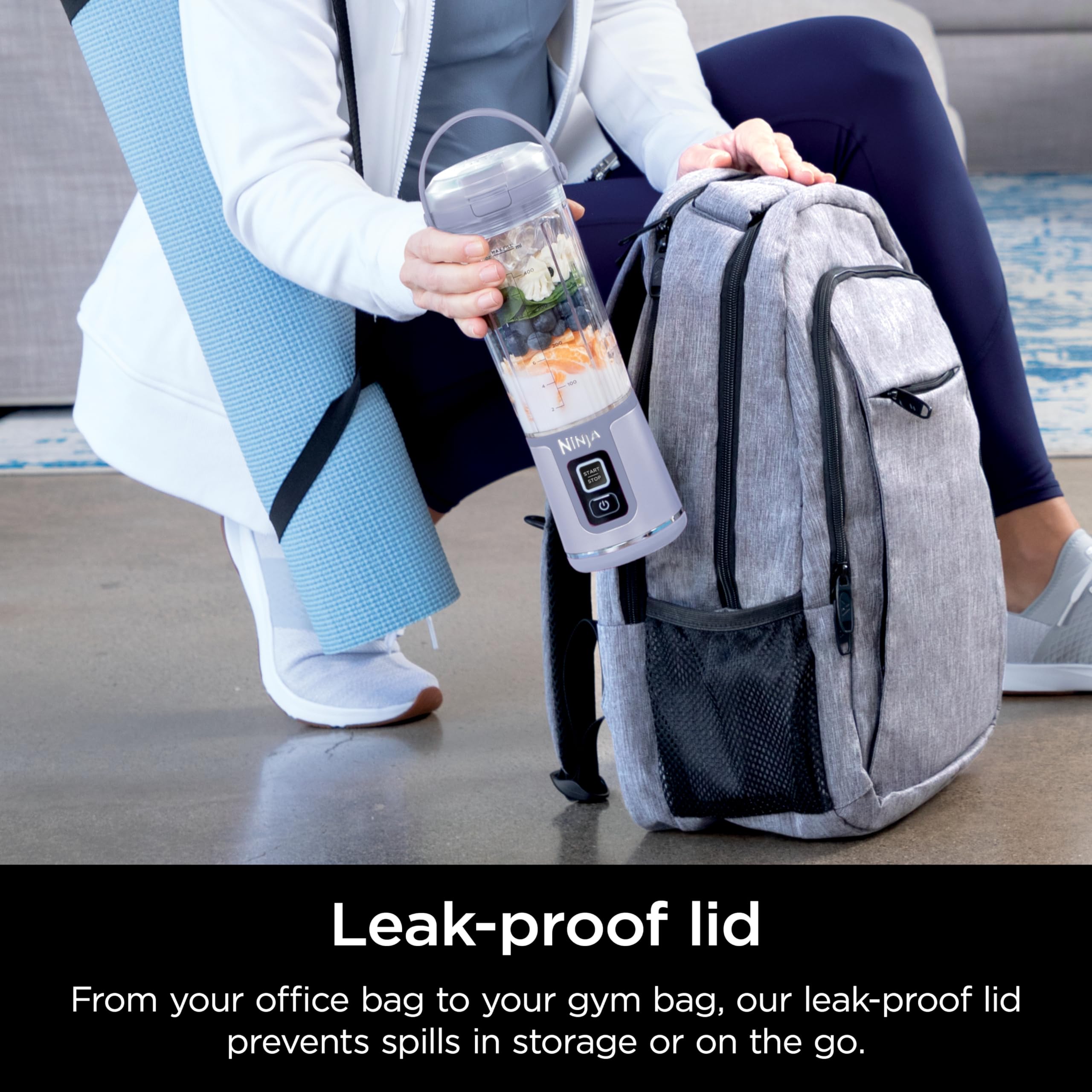 Ninja Blast Portable Blender, Cordless, 18oz. Vessel, Personal Blender For-Shakes and Smoothies, BPA Free, Leakproof-Lid and Sip Spout, USB-C Rechargeable, Dishwasher Safe Parts, Tinted Pink, BC151PK