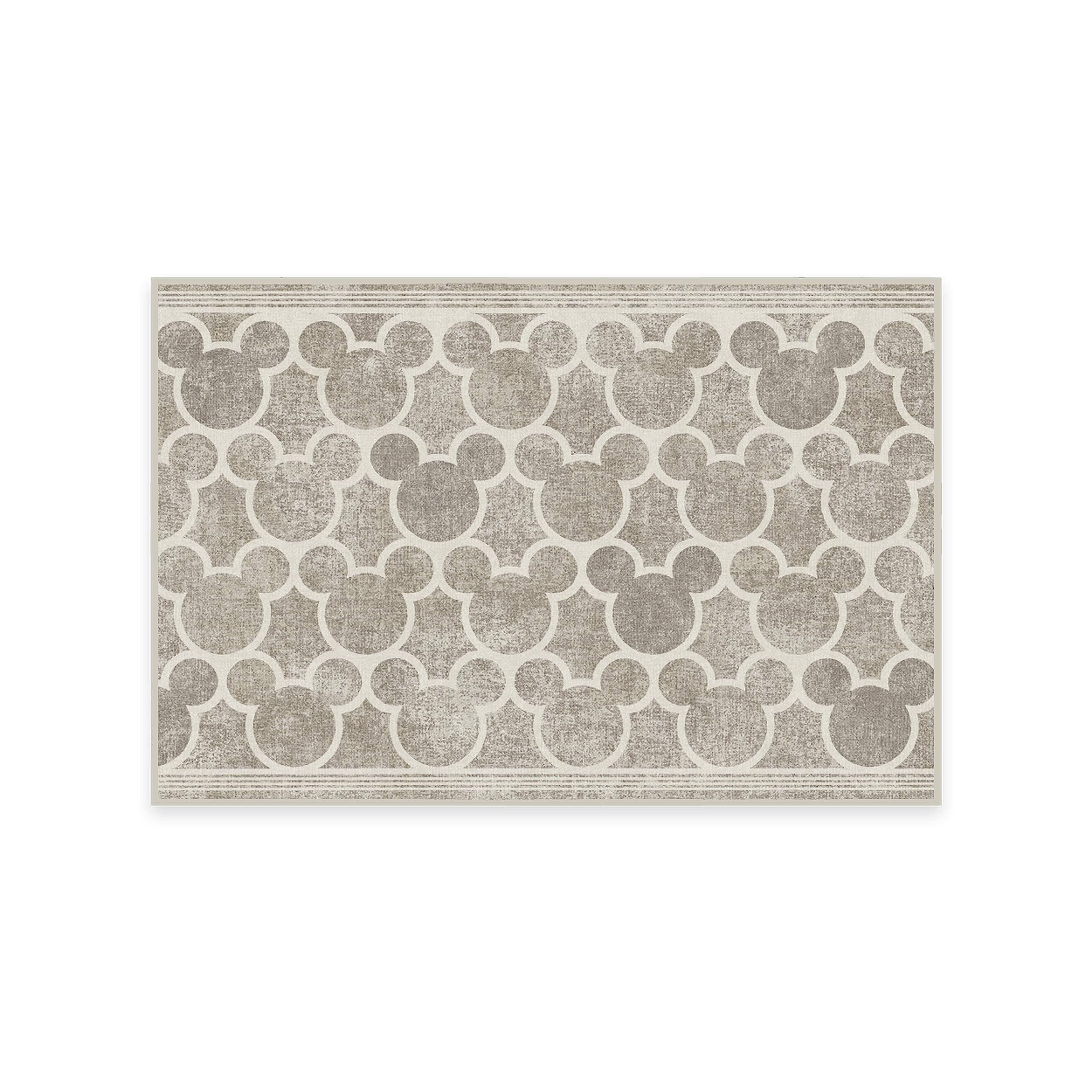 RUGGABLE Disney Classic Minnie Mouse Washable Rug - Perfect Area Rug for Nursery Playroom Kids Room - Pet & Child Friendly - Stain & Water Resistant - Trellis Pink 5&