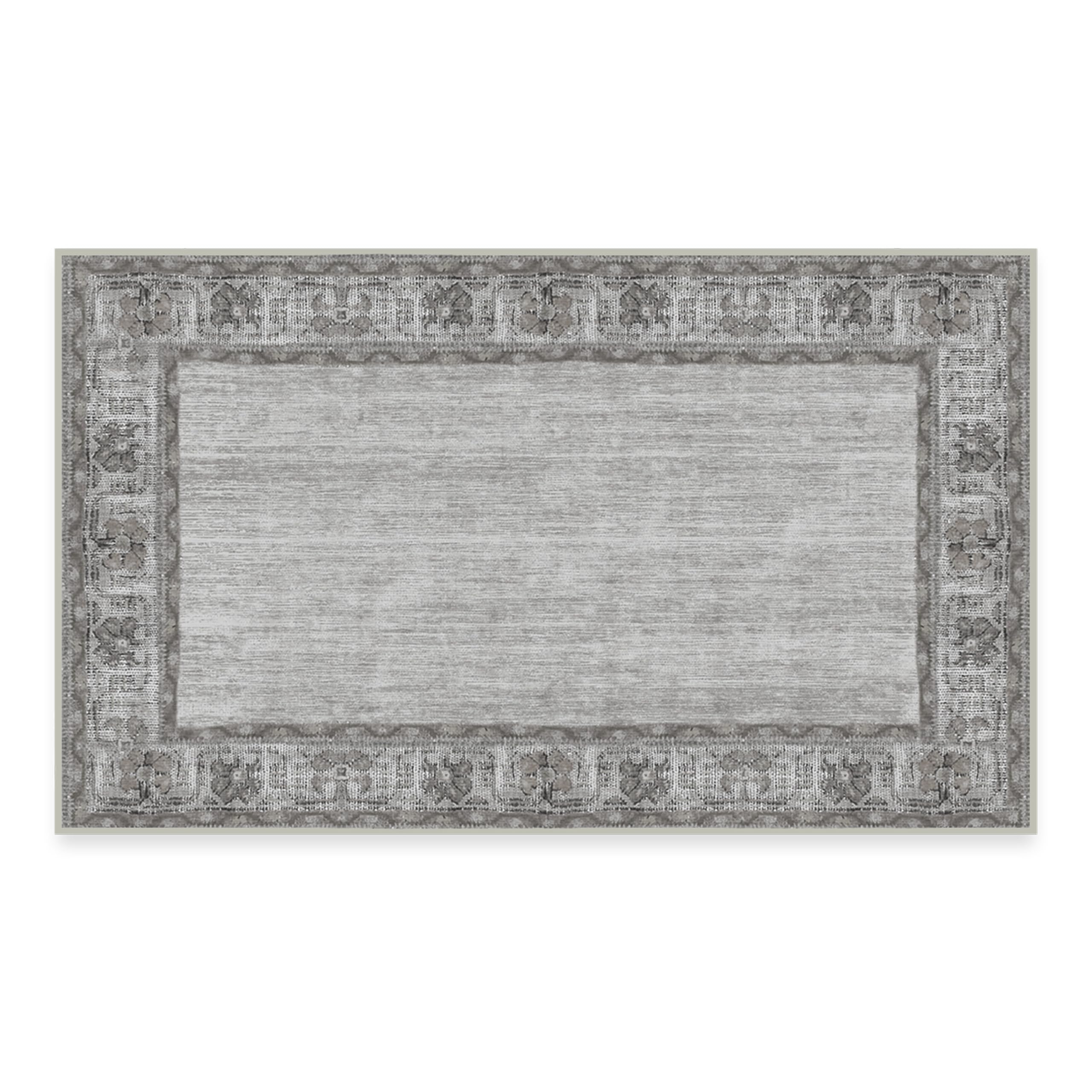 RUGGABLE Zinnia Runner Rug - Perfect Boho Washable Rug for Entryway Hallway Kitchen - Pet & Child Friendly - Stain & Water Resistant - Grey 2.5&