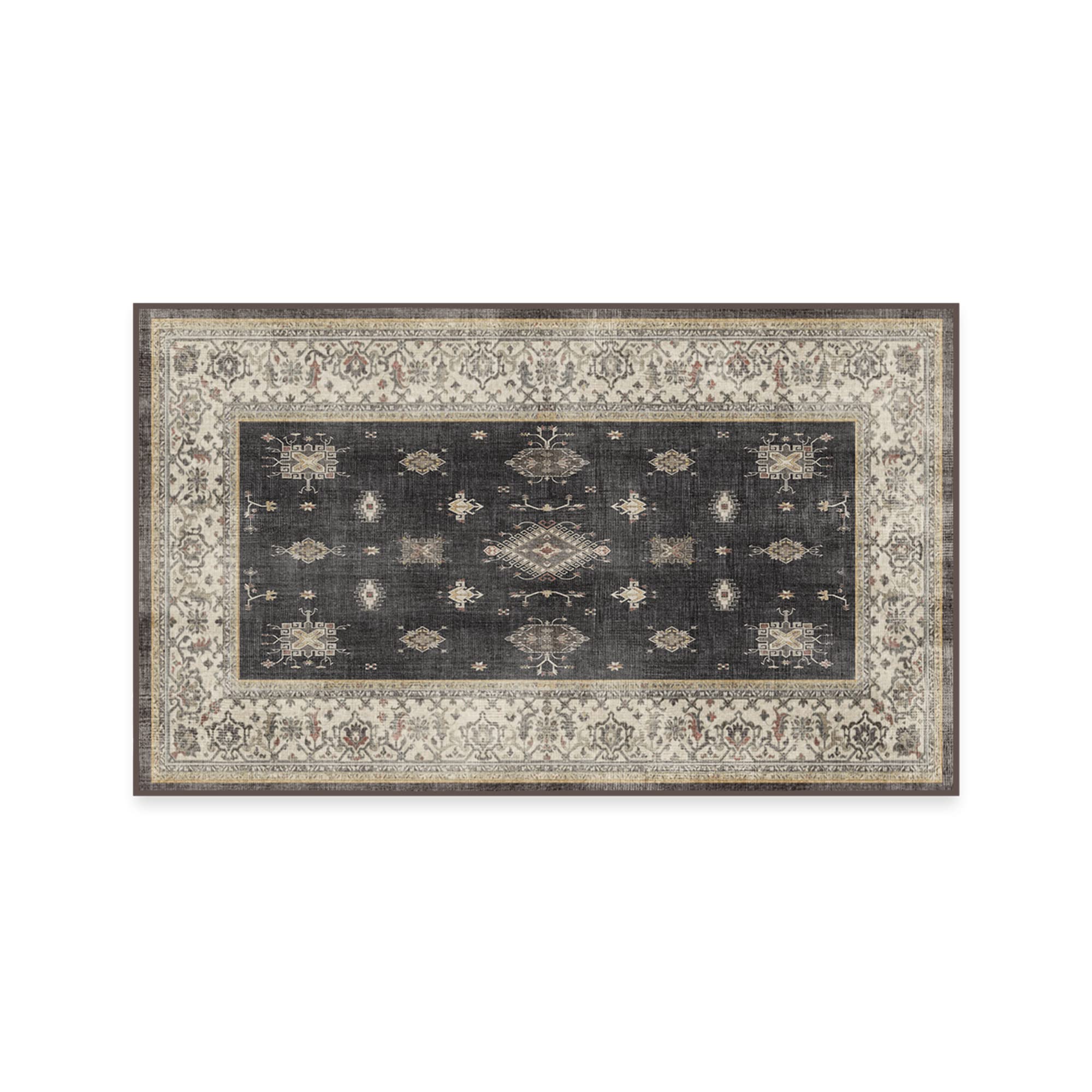 RUGGABLE – Verena Dark Wood – Machine Washable Runner Rug – Pet & Child Friendly – Stain & Water Resistant – Non-Slip – 2.5&