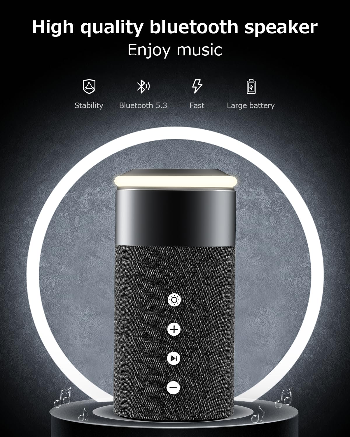 COLSUR Bluetooth Speaker, Magnetic Wireless Charger, Bluetooth Speakers with Night Light, 2 in 1 Wireless Charging Station for iPhone 16/15/14/13/12 Series, AirPods Pro/3/2(Gift Ideal)
