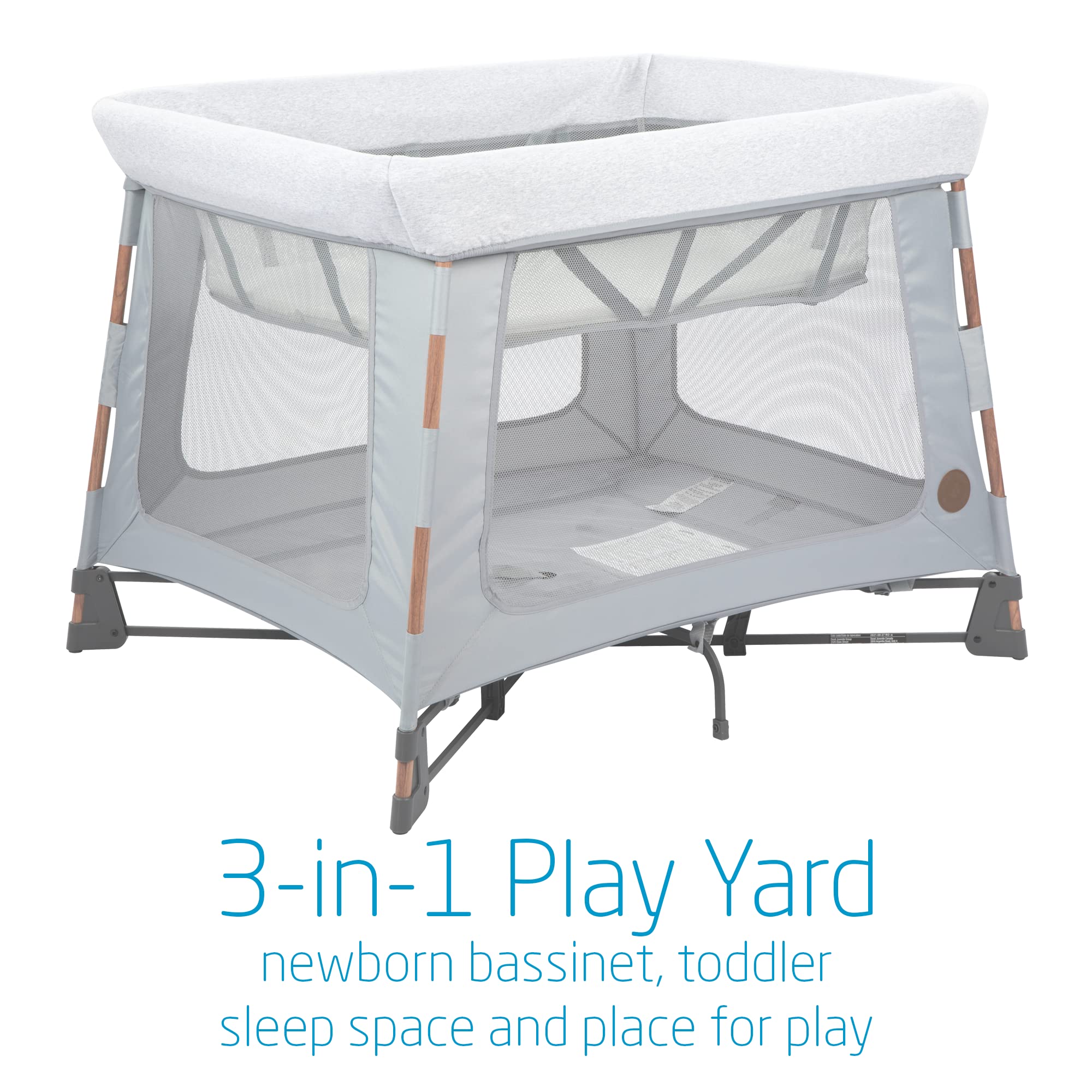 Maxi-Cosi Swift Baby Playpen with Mat, Baby Play Yards, Pack and Play with Bassinet - Portable Playpen for Babies and Toddlers, Classic Oat