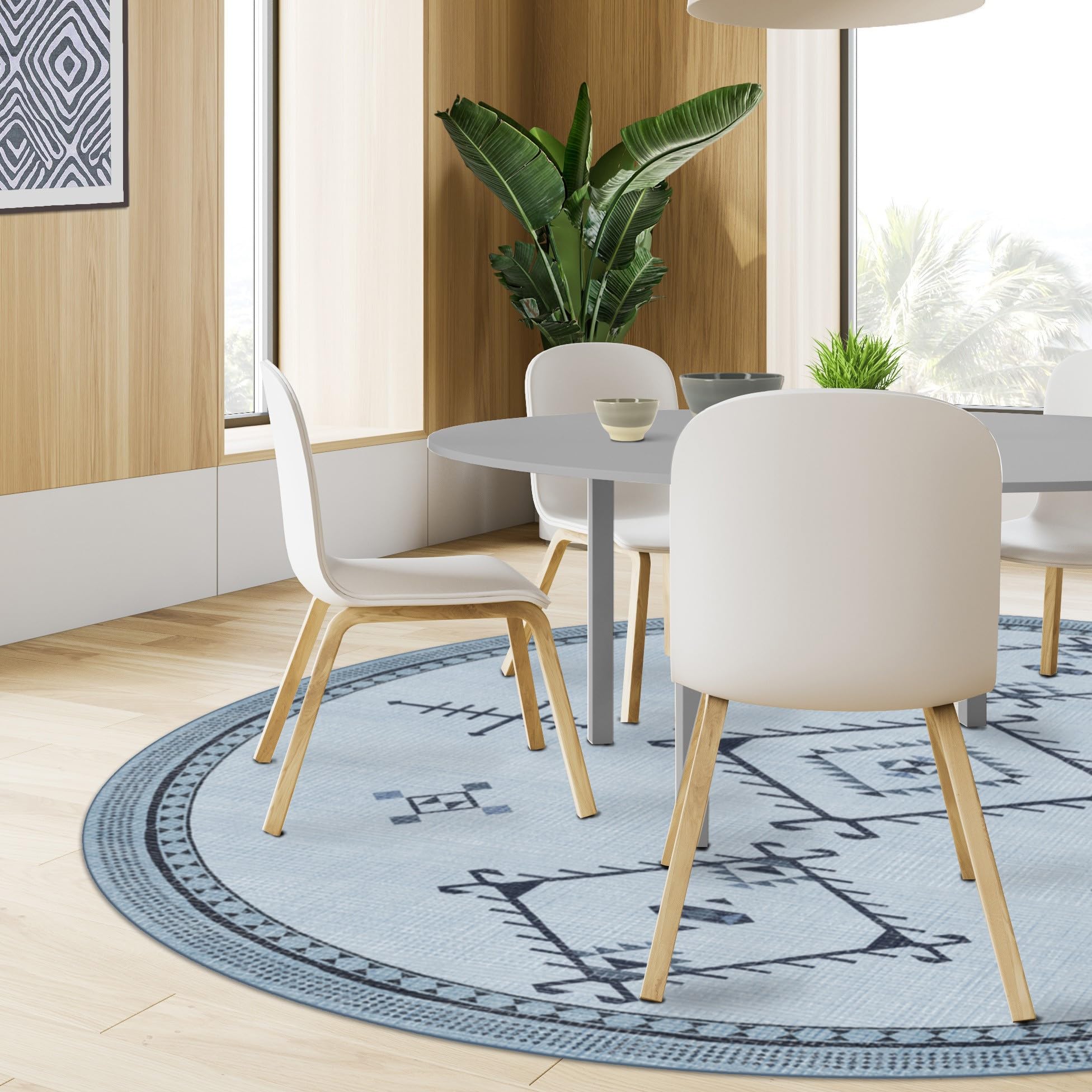 RUGGABLE Damali Runner Rug - Perfect Boho Washable Rug for Entryway Hallway Kitchen - Pet & Child Friendly - Non-Toxic - Stain & Water Resistant - Black & White 2.5&