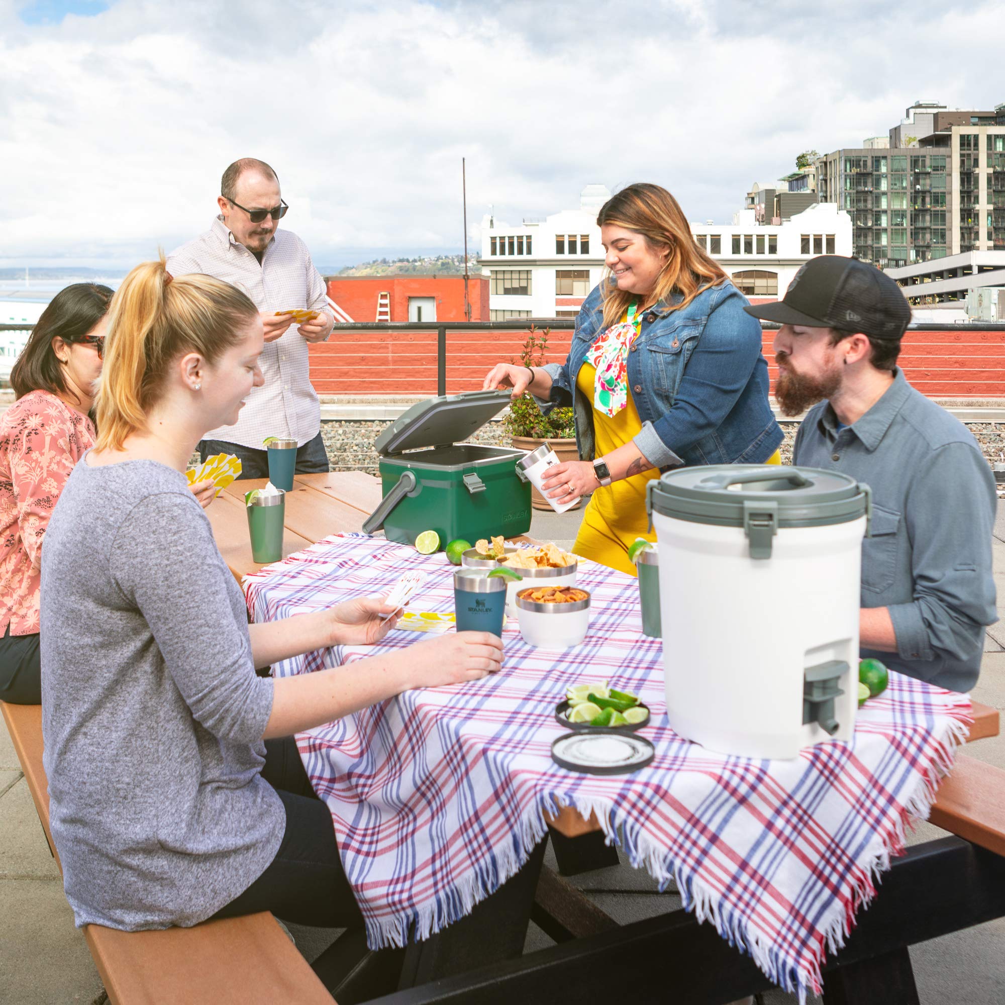 STANLEY Adventure 2 Gallon Fast Flow Water Jug, Ice Water Dispenser, Insulated Beverage Cooler with Easy Pour Spigot and Latched Foam Lid