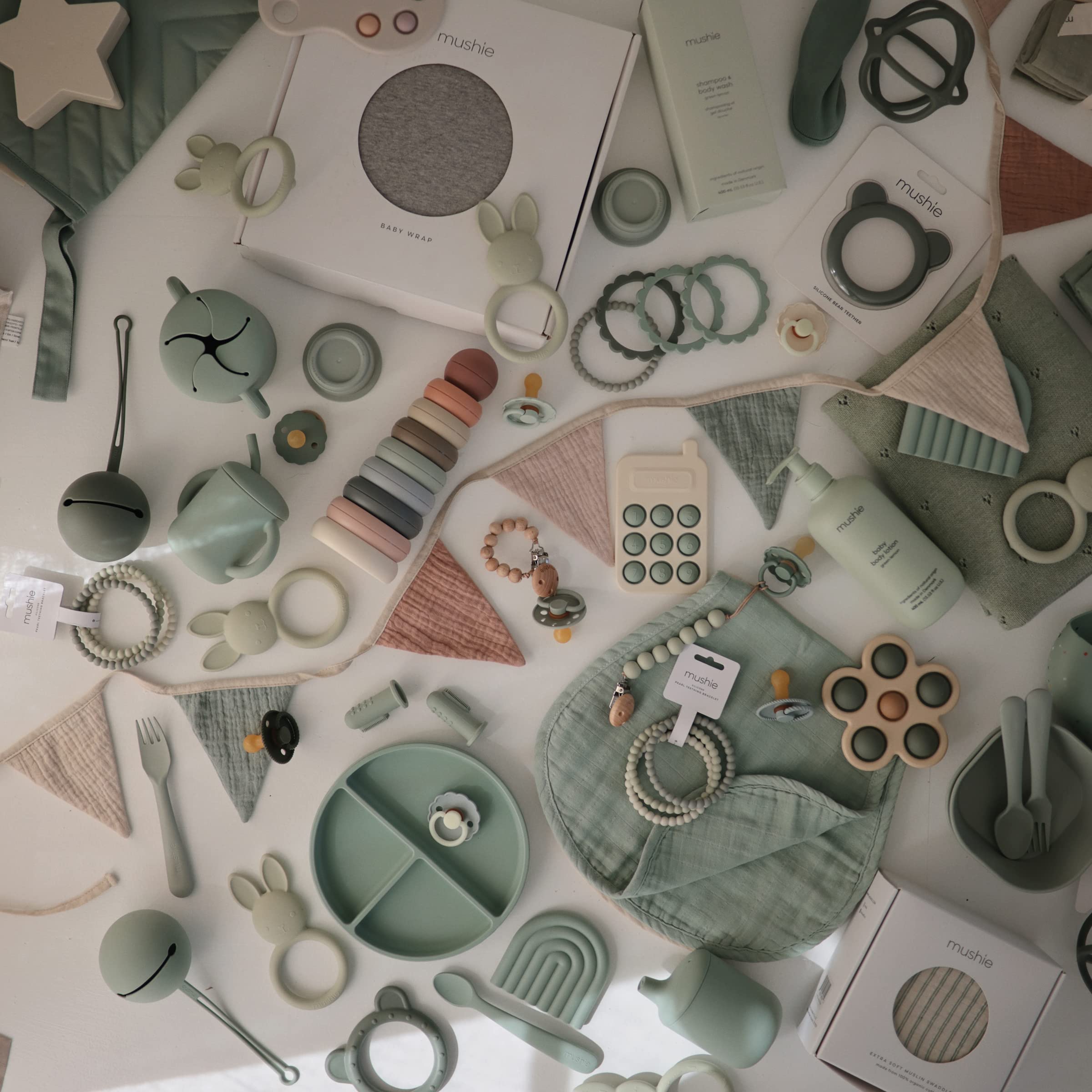 mushie Silicone Baby Teether Toy | Bunny