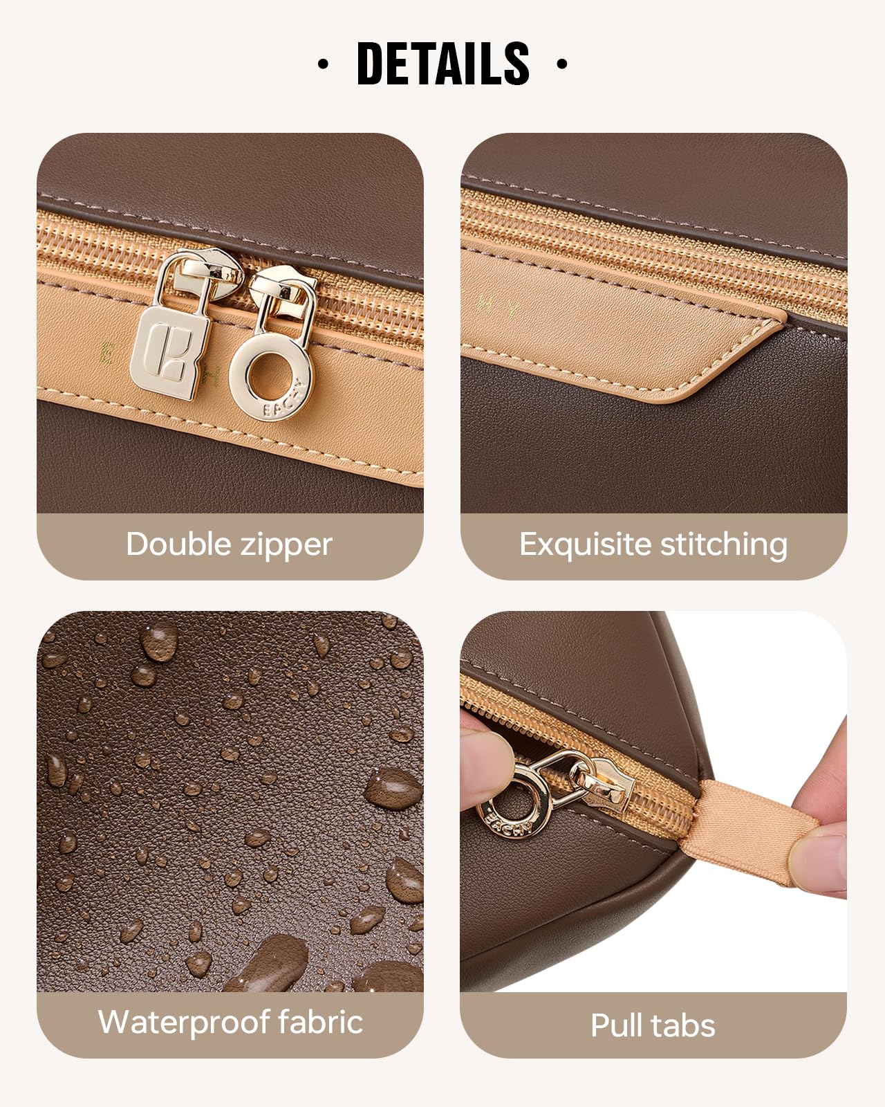 EACHY Travel Makeup Bag,Large Capacity Cosmetic Bags for Women,Waterproof Portable Pouch Open Flat Toiletry Bag Make up Organizer with Divider and Handle