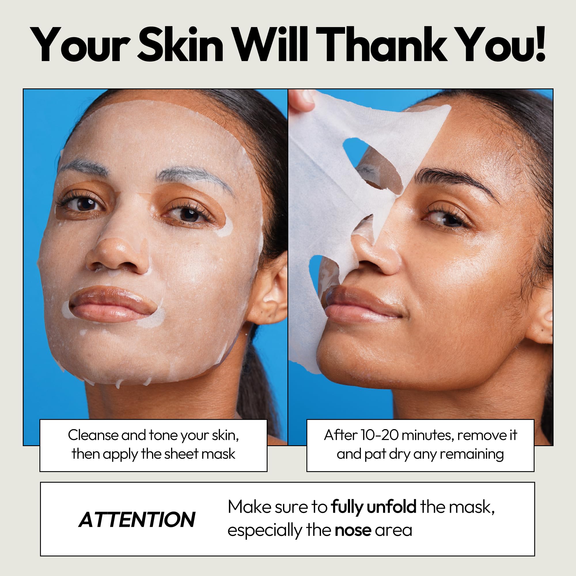 LAPCOS Pearl Sheet Mask, Daily Face Mask with Probiotics to Brighten and Clarify Skin, Korean Beauty Favorite, 5-Pack