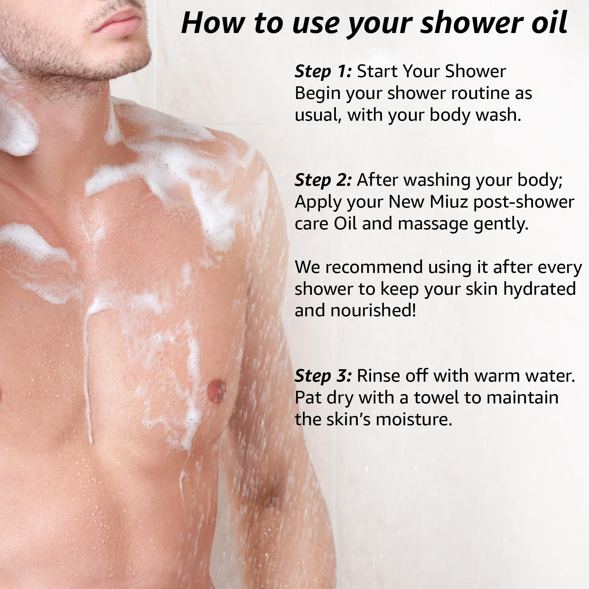 Collagen Shower Oil Body Wash - Natural Post Shower Care For Dry Skin in Shower Cleansing & Softening Moisturizing lotion Body & Legs Non Greasy Oatmeal Honey Vanilla Spa Self Care Spa Gift 10 Fl. Oz