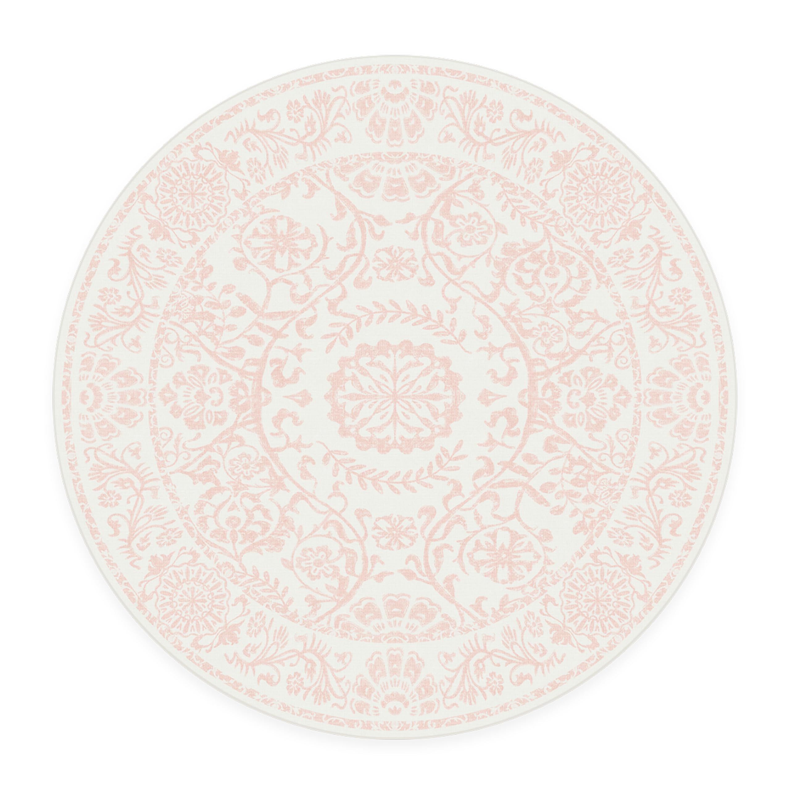 RUGGABLE Washable 2x3 Area Rug, Delphina Delft Blue, Premium Vintage Rugs for Living Room, Bedroom, Kitchen, Office, Classroom with Gripper Non Slip Pad