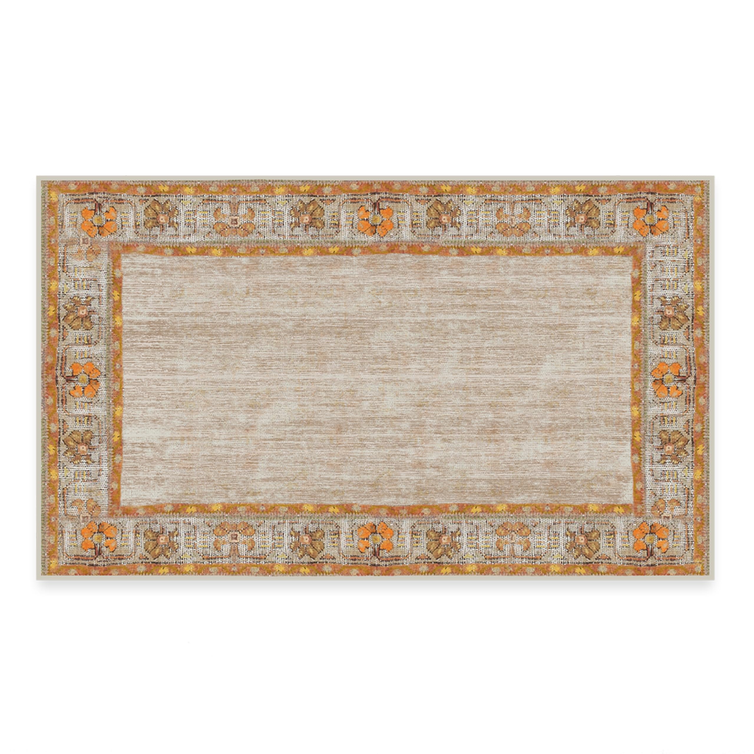 RUGGABLE Zinnia Runner Rug - Perfect Boho Washable Rug for Entryway Hallway Kitchen - Pet & Child Friendly - Stain & Water Resistant - Grey 2.5&