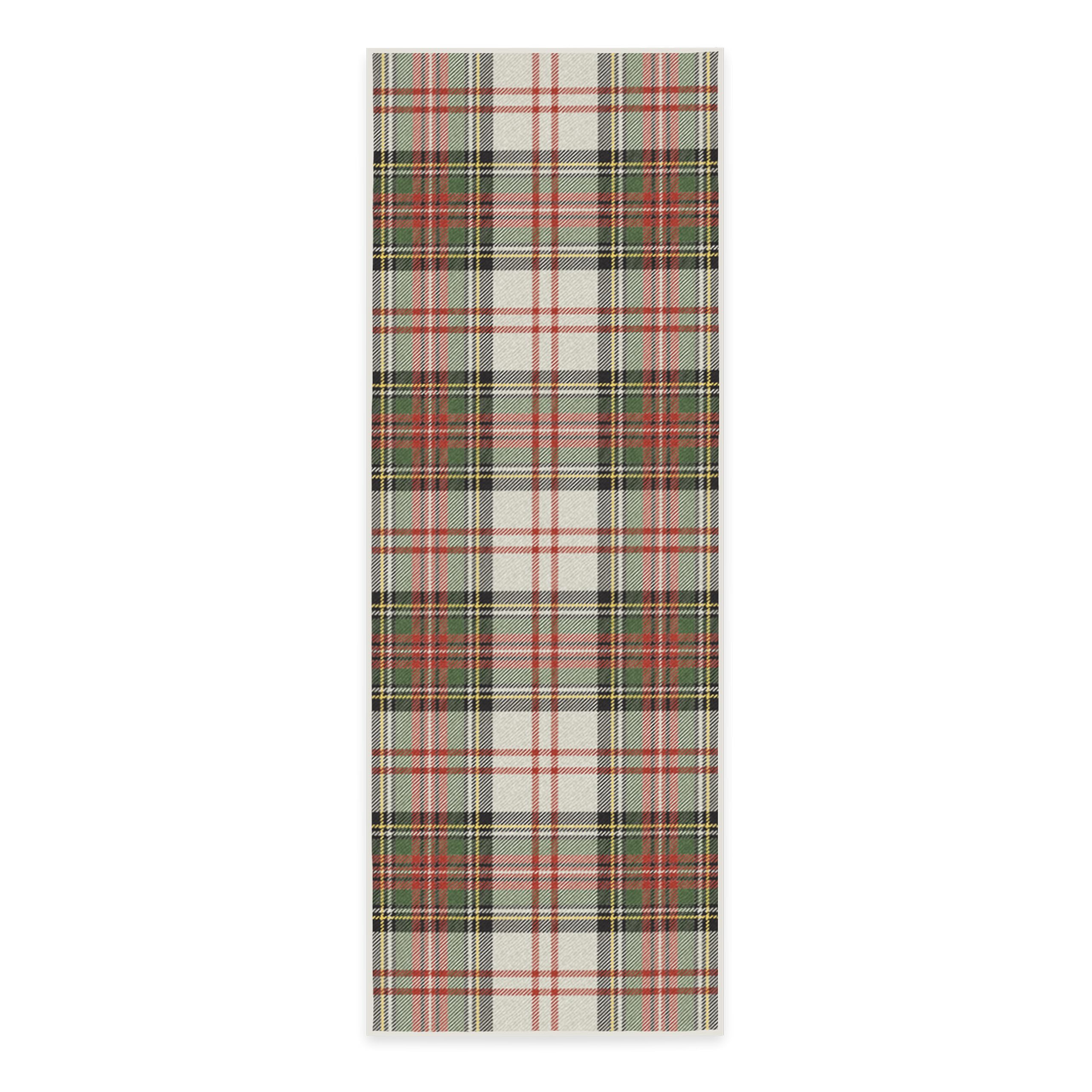RUGGABLE Winter Plaid Washable Rug - Perfect Holiday Area Rug for Living Room Bedroom Kitchen - Pet & Child Friendly - Stain & Water Resistant - Dress Stewart Tartan Plaid 3&