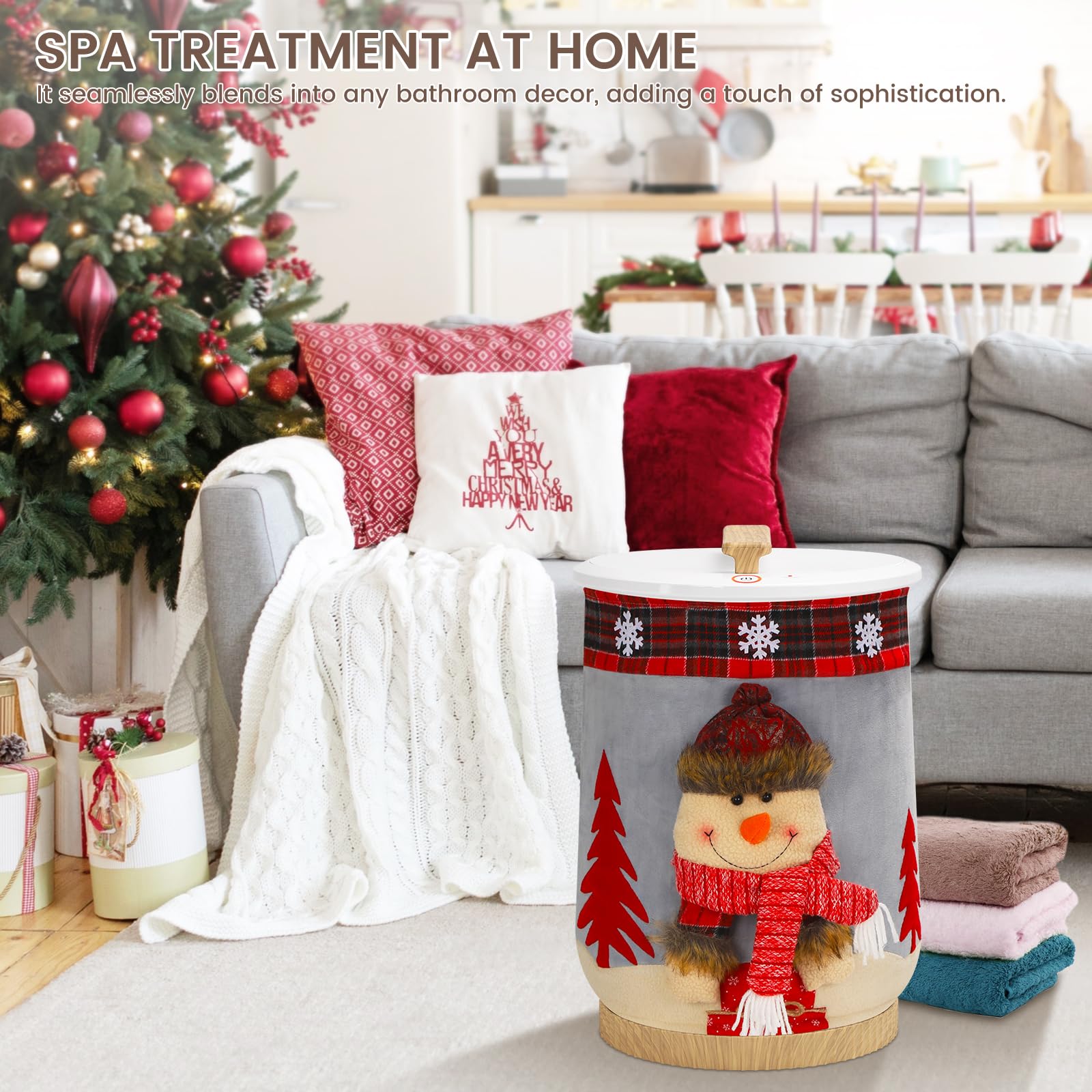 Keenray Towel Warmer, Luxury Towel Warmer Bucket, Large Towel Warmer for Bathroom, Auto Shut Off, Fits Up to Two 40"X70" Oversized Towels, Bathrobes, Blankets, PJ&