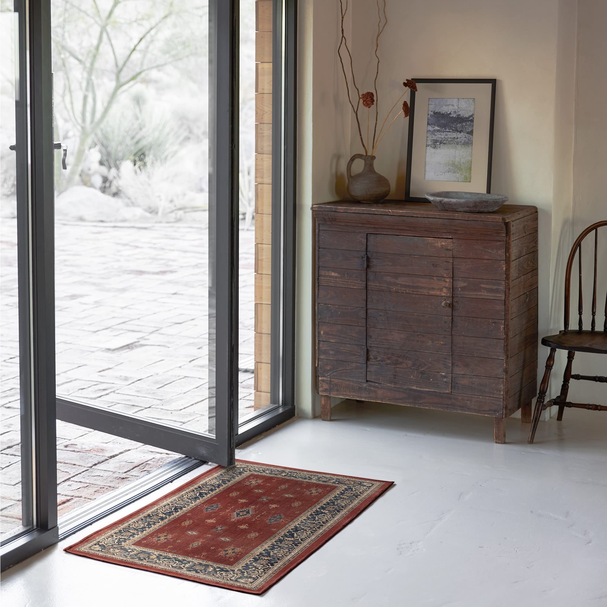 RUGGABLE – Verena Dark Wood – Machine Washable Runner Rug – Pet & Child Friendly – Stain & Water Resistant – Non-Slip – 2.5&