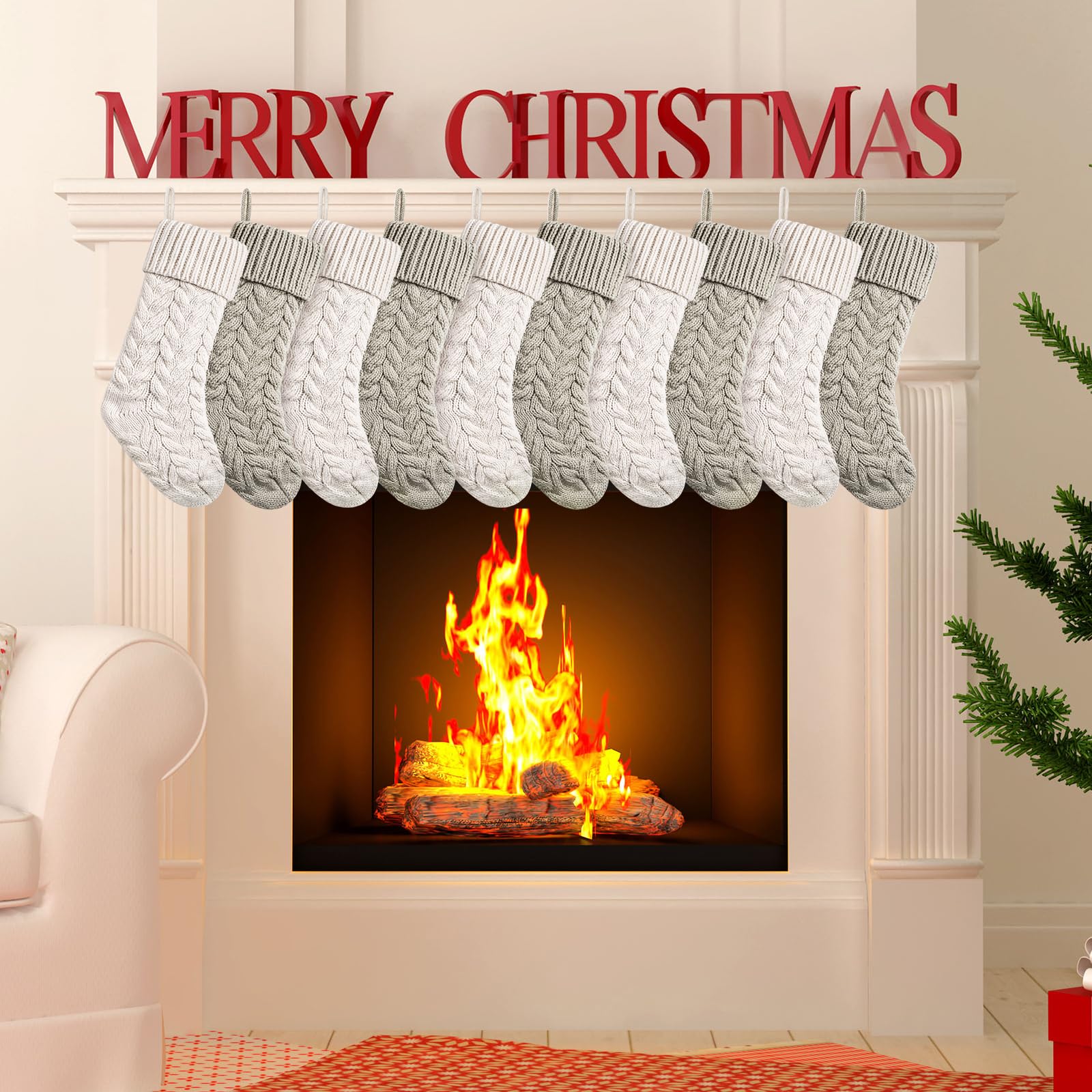 Knit Christmas Stockings Xmas