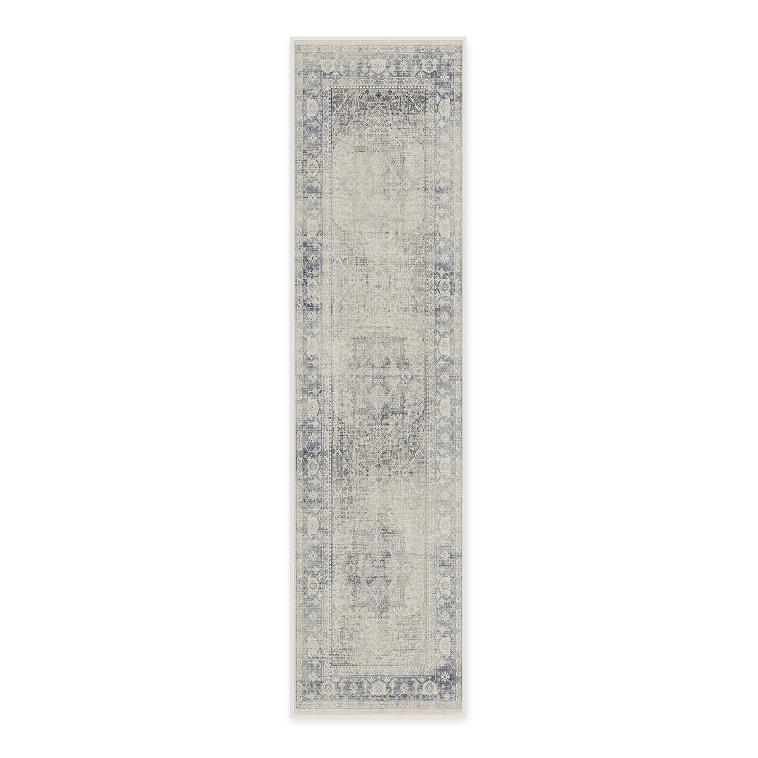 RUGGABLE Kamran Washable Rug - Perfect Vintage Area Rug for Living Room Bedroom Kitchen - Pet & Child Friendly - Stain & Water Resistant - Hazel 5&