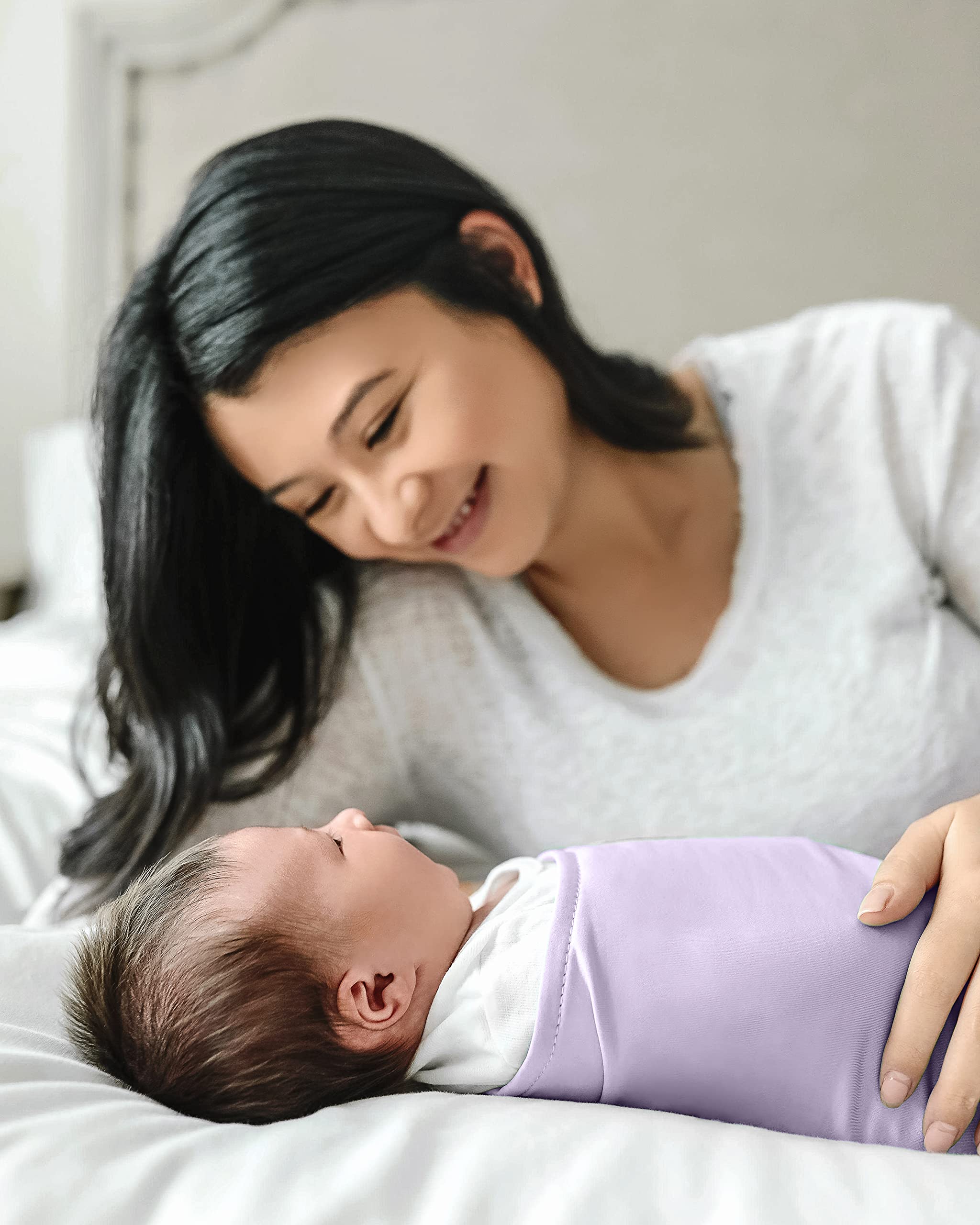 The Ollie Swaddle - Helps to Reduce The Moro (Startle) Reflex - Made from a Custom Designed Moisture-Wicking Material (Sky)