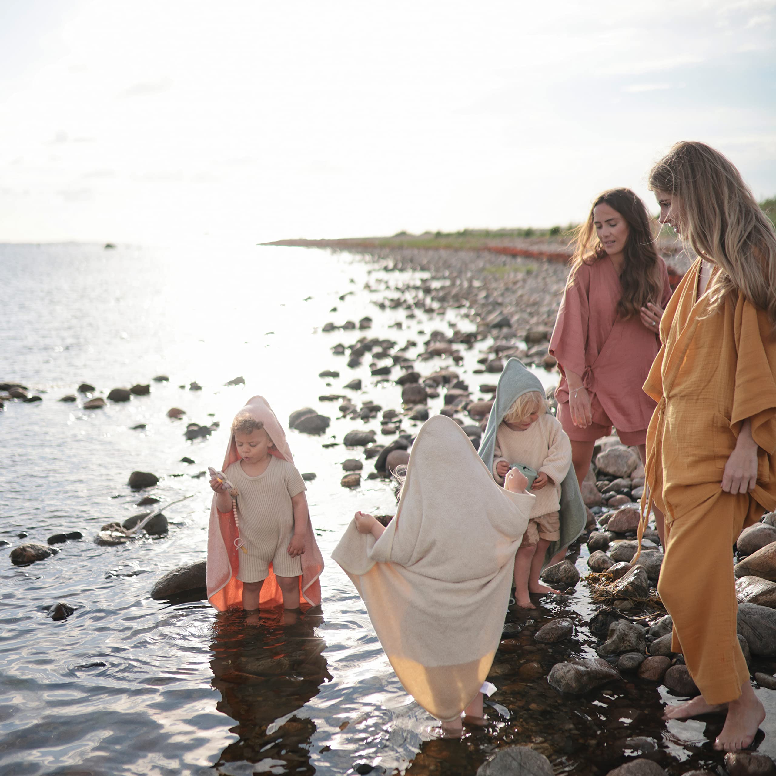 mushie Baby Hooded Towel | Organic Cotton (Moss)