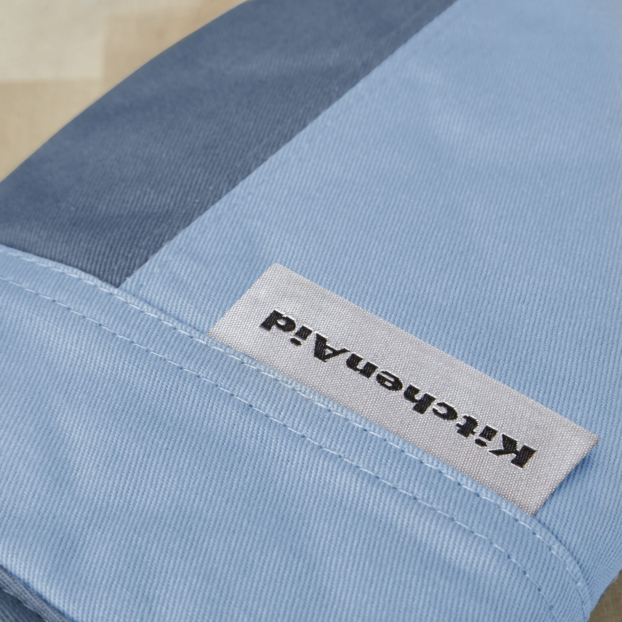 KitchenAid Beacon Two-Tone Non-Slip Mini Oven Mitt Set, Milkshake/Beige, 5.5"x8", 2 Piece