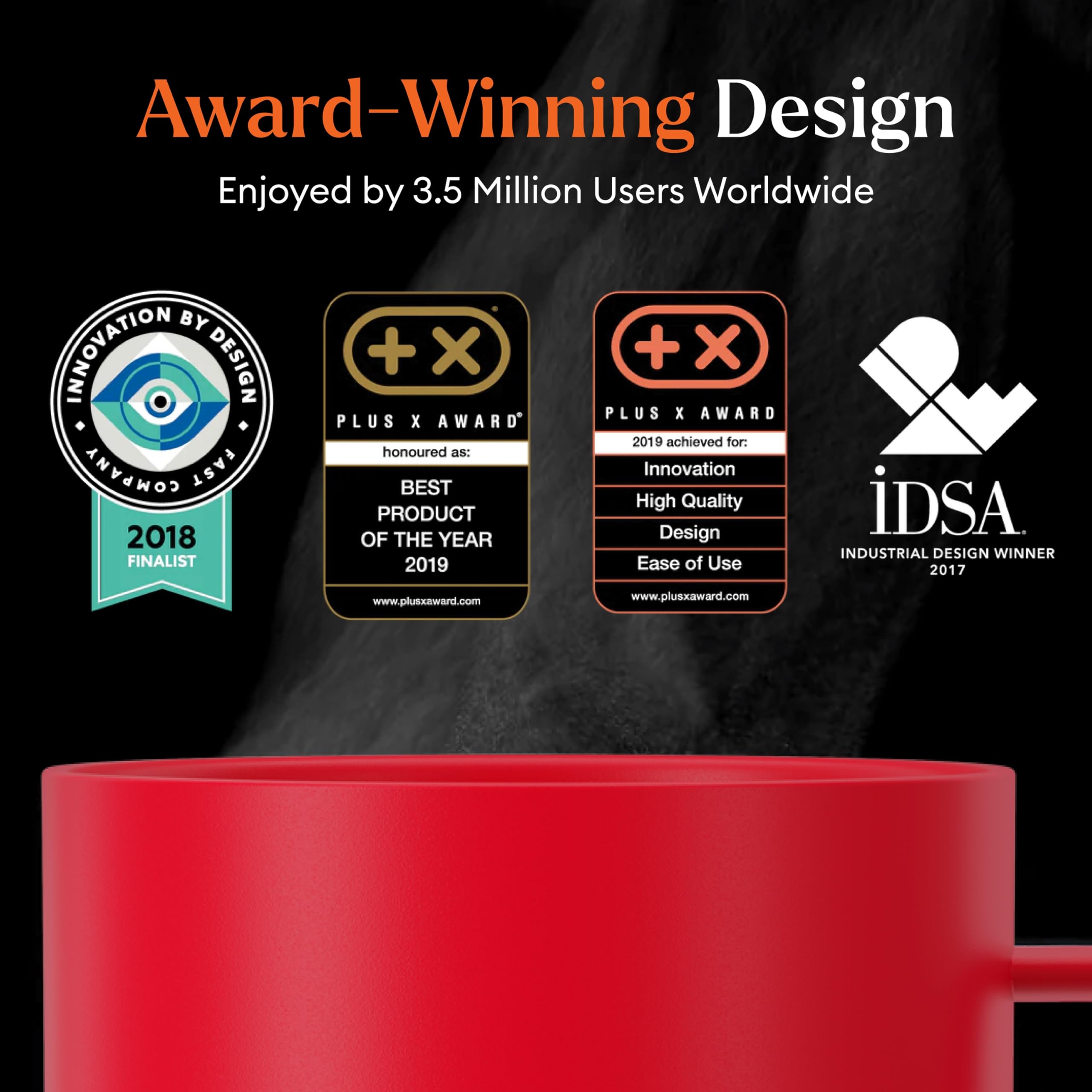 Ember Temperature Control Smart Mug 2, 14 Oz, App-Controlled Heated Coffee Mug with 80 Min Battery Life and Improved Design, White