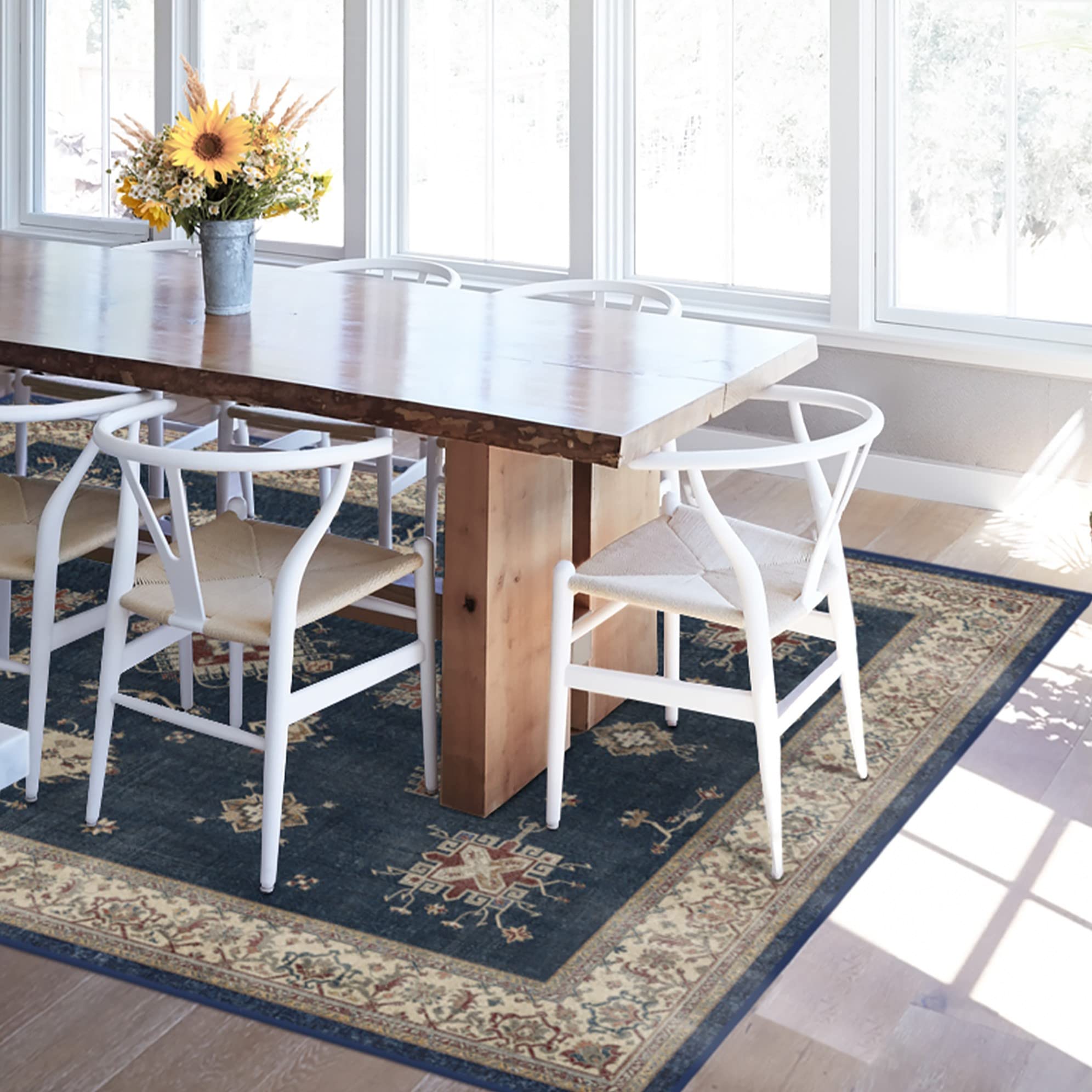 RUGGABLE – Verena Dark Wood – Machine Washable Runner Rug – Pet & Child Friendly – Stain & Water Resistant – Non-Slip – 2.5&