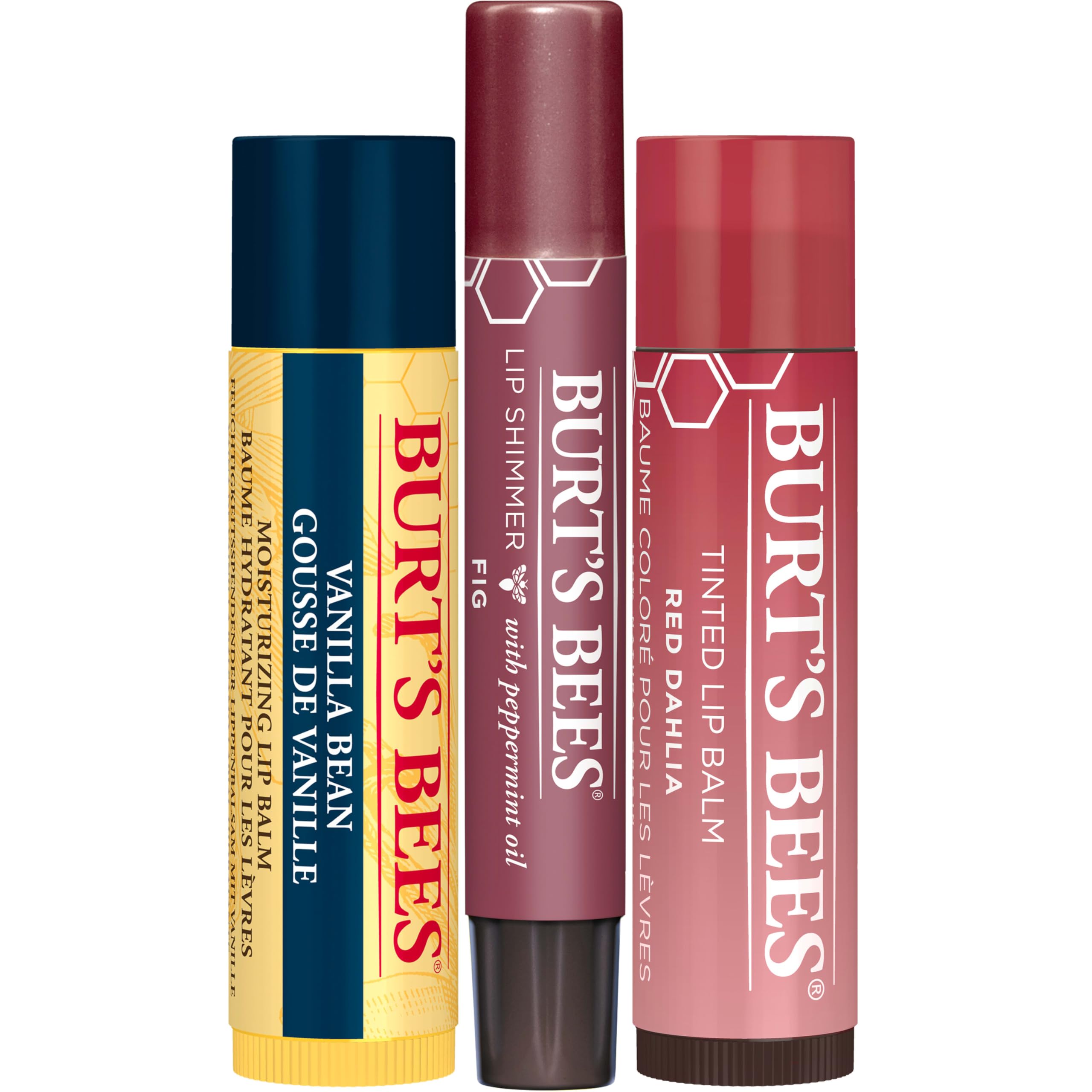 Burt’s Bees Christmas Gifts, 4 Lip Balm Stocking Stuffers Products, Beeswax Bounty Classic Set - Original Beeswax Moisturizing Lip Balm (4-Pack)