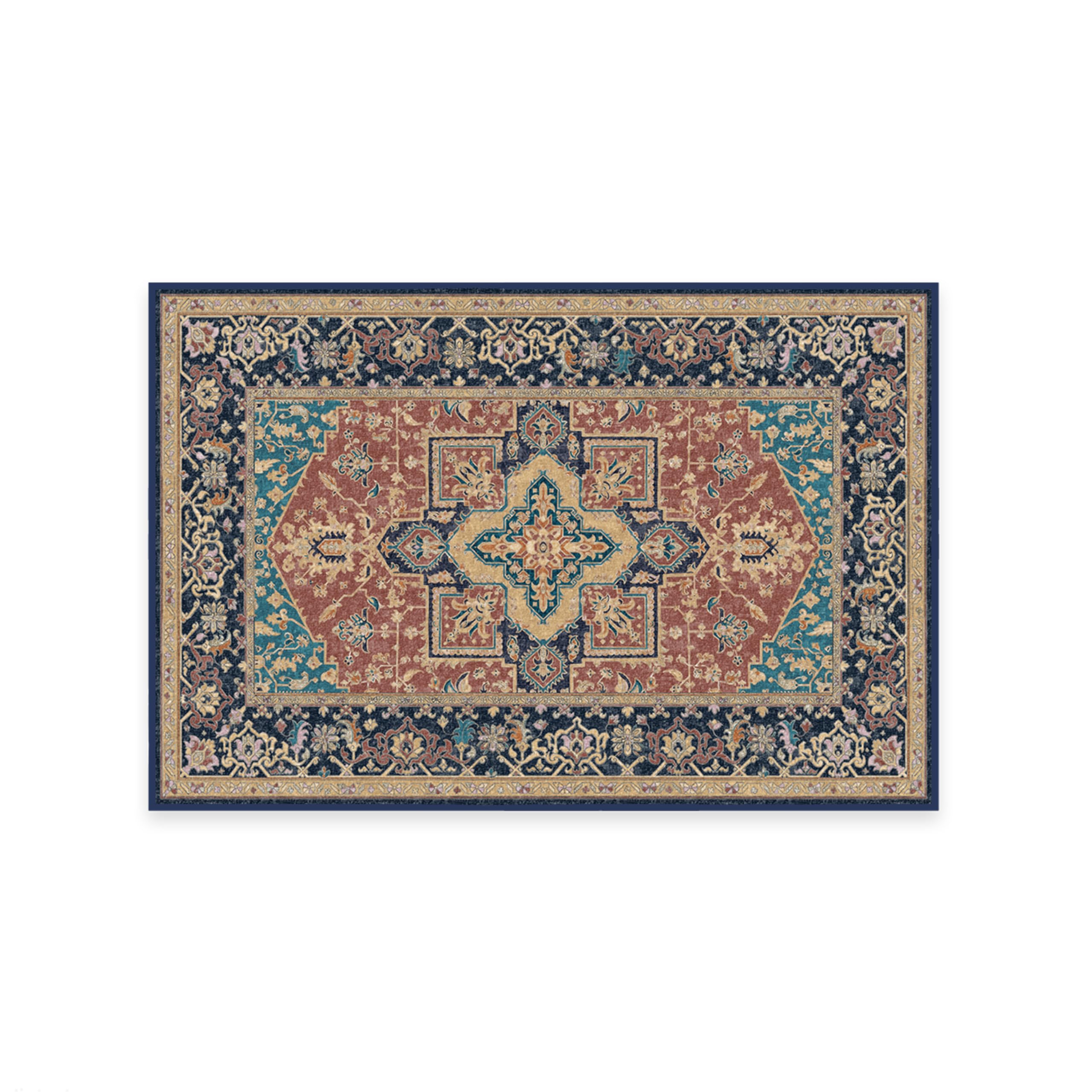 RUGGABLE Maral Heriz Washable Rug - Perfect Vintage Area Rug for Living Room Bedroom Kitchen - Pet & Child Friendly - Stain & Water Resistant - Creme 3&