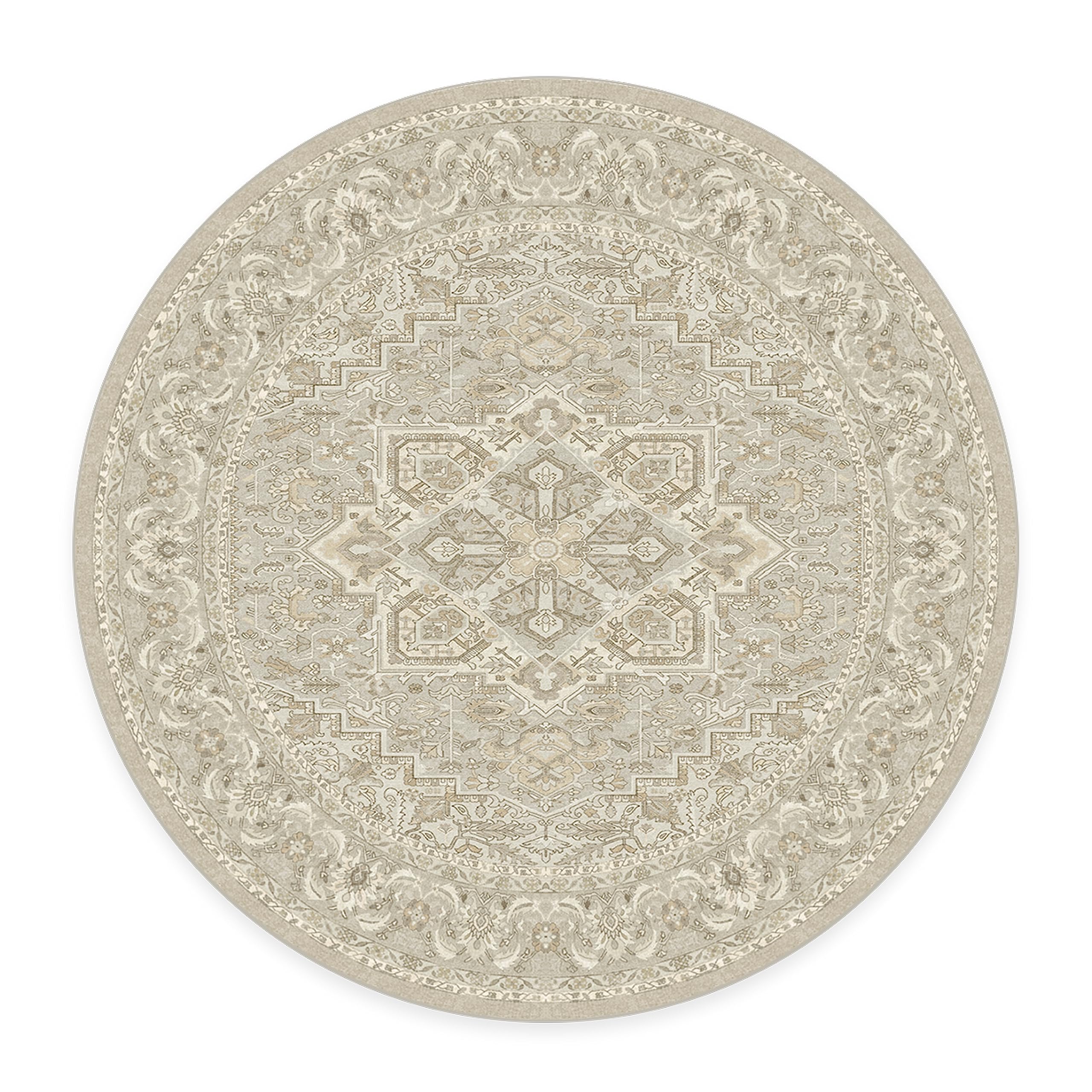 RUGGABLE Hendesi Heriz Washable Rug - Perfect Antique Vintage Area Rug for Living Room Bedroom Kitchen - Pet & Child Friendly - Stain & Water Resistant, Non-Slip - Abalone 2&