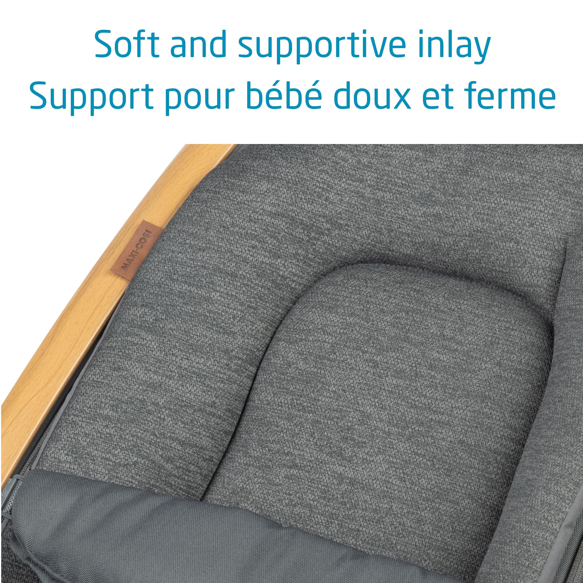 Maxi-Cosi 2-in-1 Kori Rocker, folds flat, travel, washable fabrics, Sand Horizon