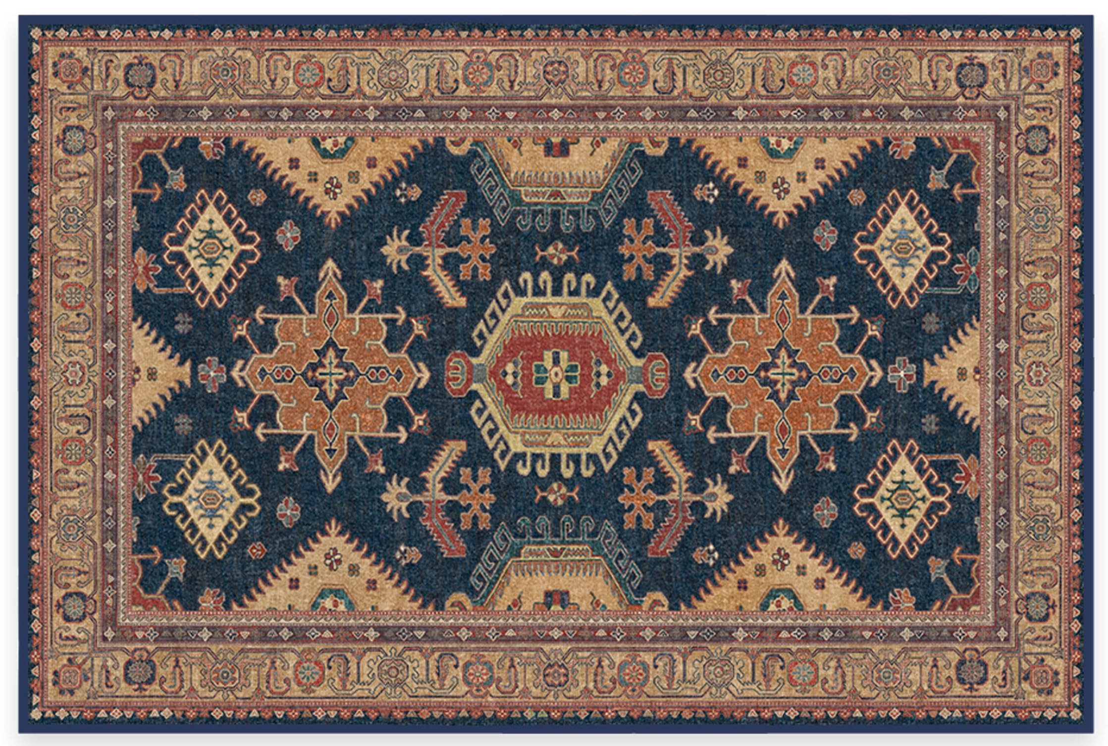 RUGGABLE – Cambria Ruby – Machine Washable Runner Rug – Pet & Child Friendly – Stain & Water Resistant – Non-Slip – 2.5&